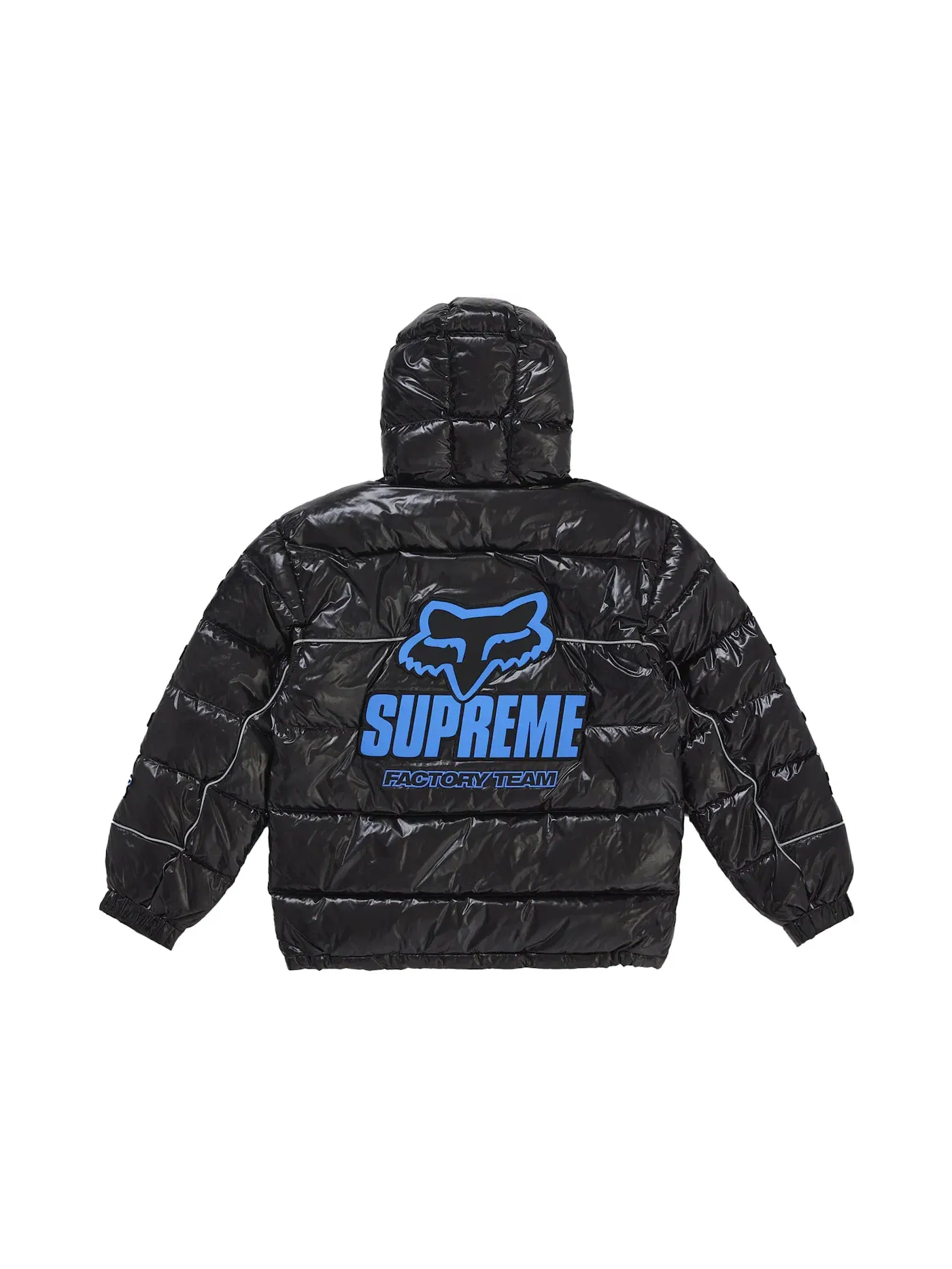 Мужская пуховая куртка с глянцевым покрытием Supreme Fox Racing — изображение 4 из 4, черный