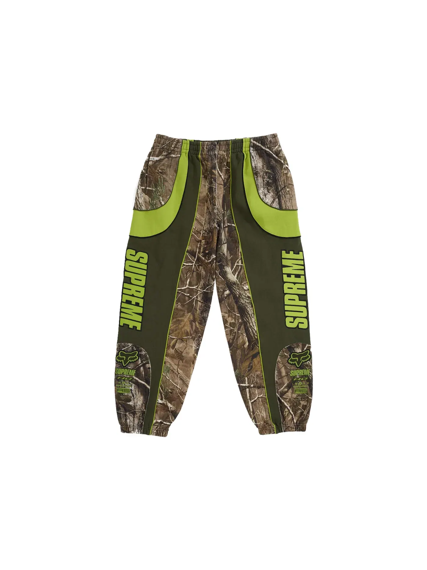 Мужские спортивные штаны с камуфляжным принтом Supreme Fox Racing Sweatpant FW25, Realtree Hardwoods Camo