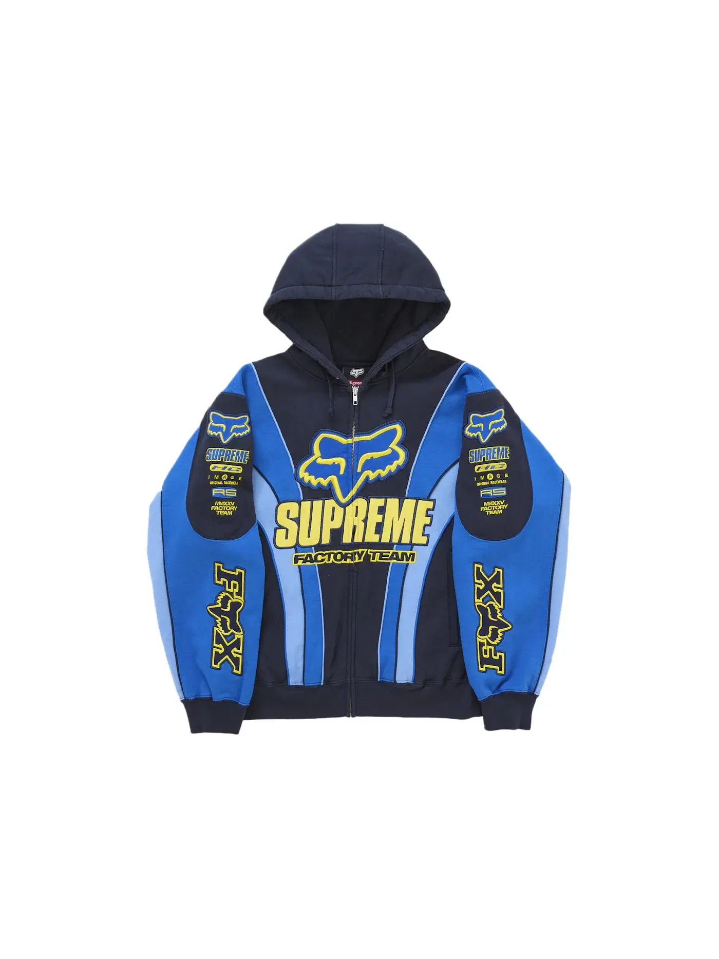 Мужская худи на молнии Supreme Fox Racing — изображение 1 из 2, синий