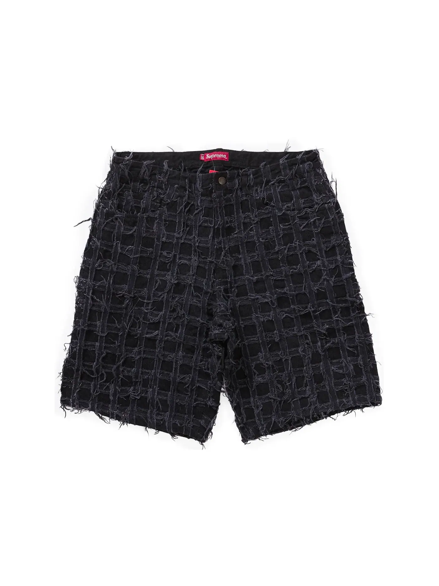 Мужские шорты с потертостями и заплатками Supreme Short — изображение 1 из 2, черный