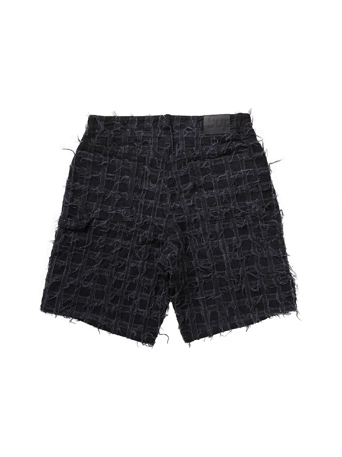 Мужские шорты с потертостями и заплатками Supreme Short — изображение 2 из 2, черный