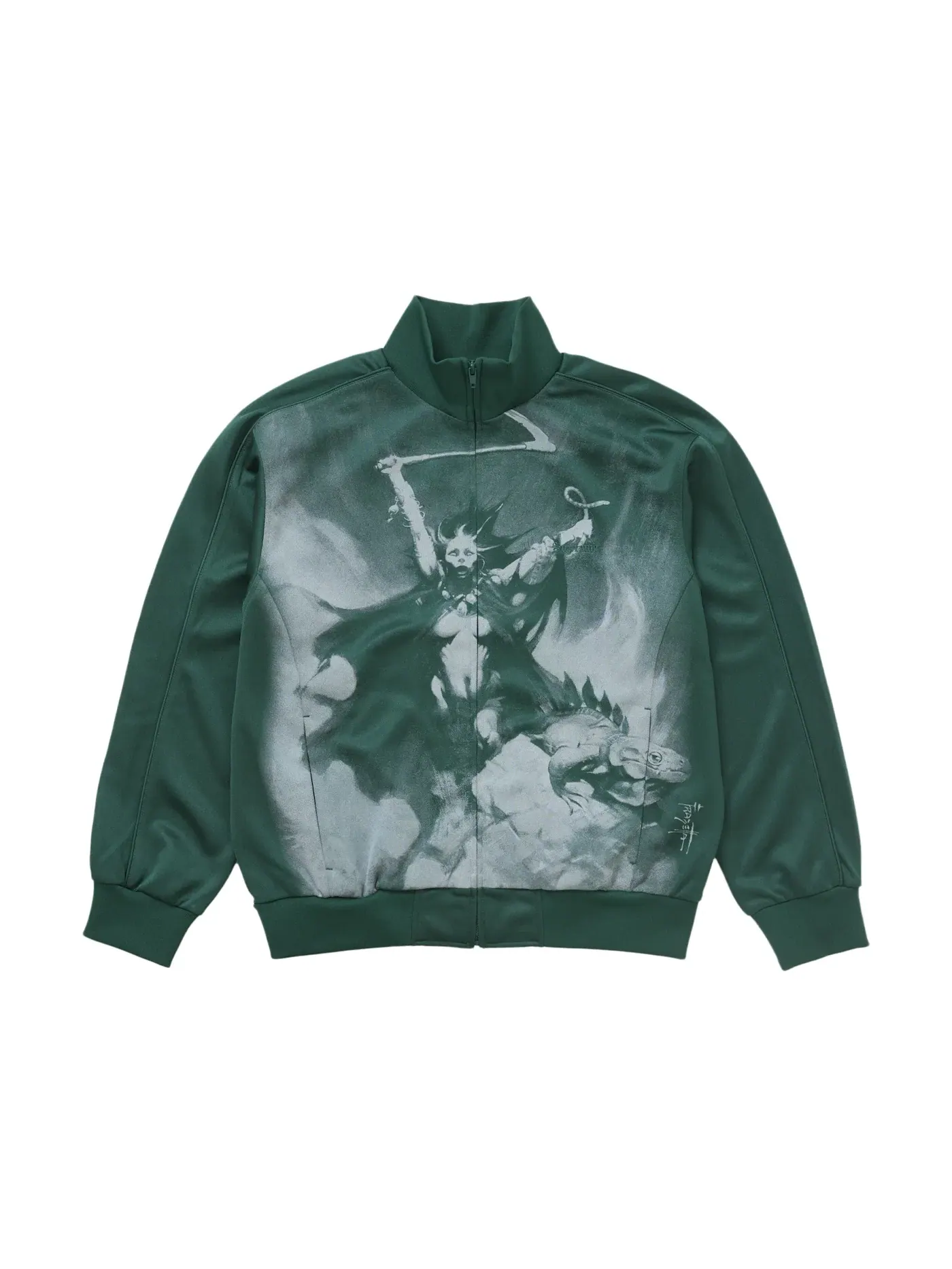 Мужская куртка с принтом Supreme Frazetta Track Jacket — изображение 1 из 2, темный зеленый