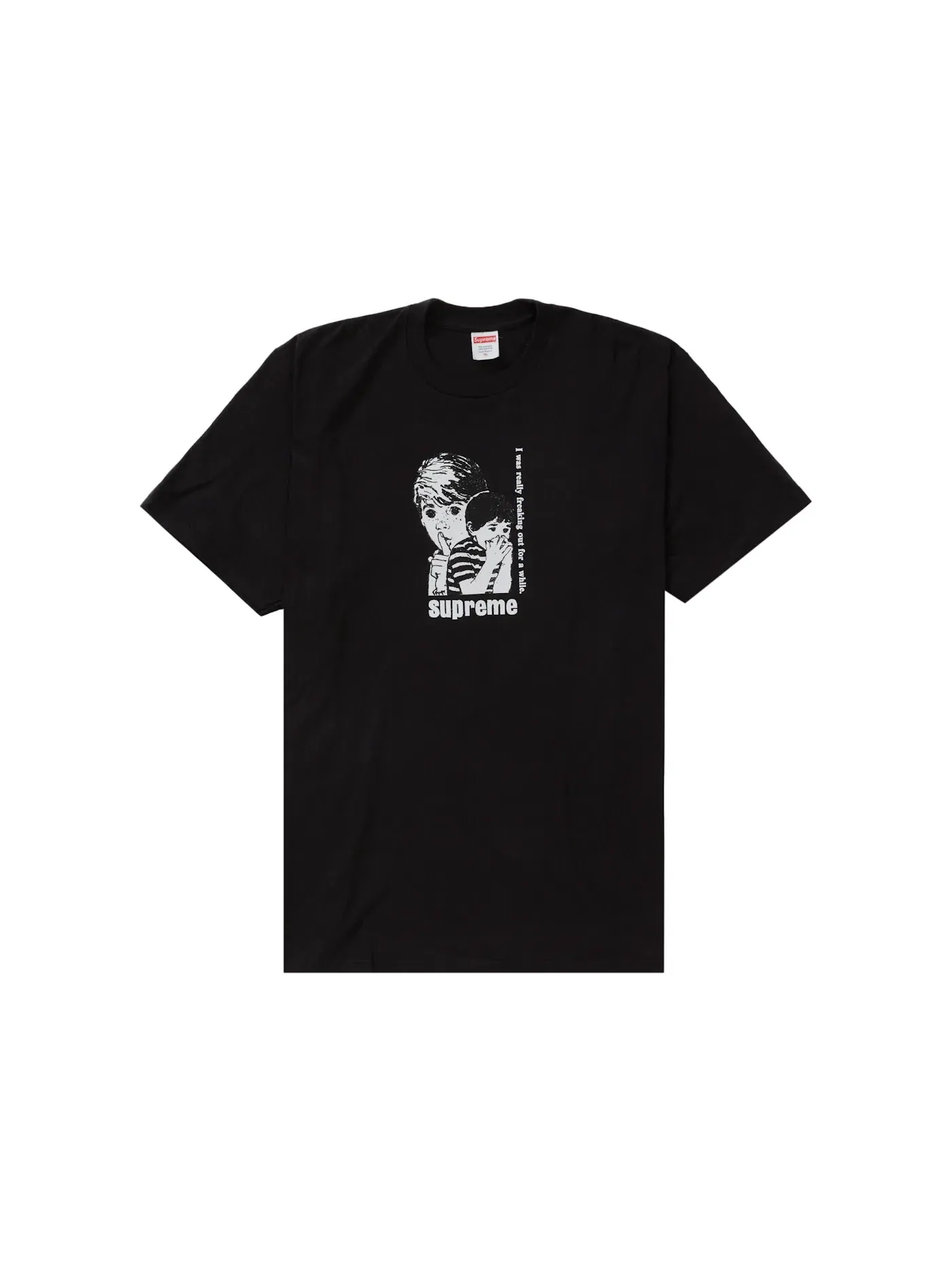 Мужская футболка с принтом Supreme Freaking Out Tee — изображение 1 из 1, черный