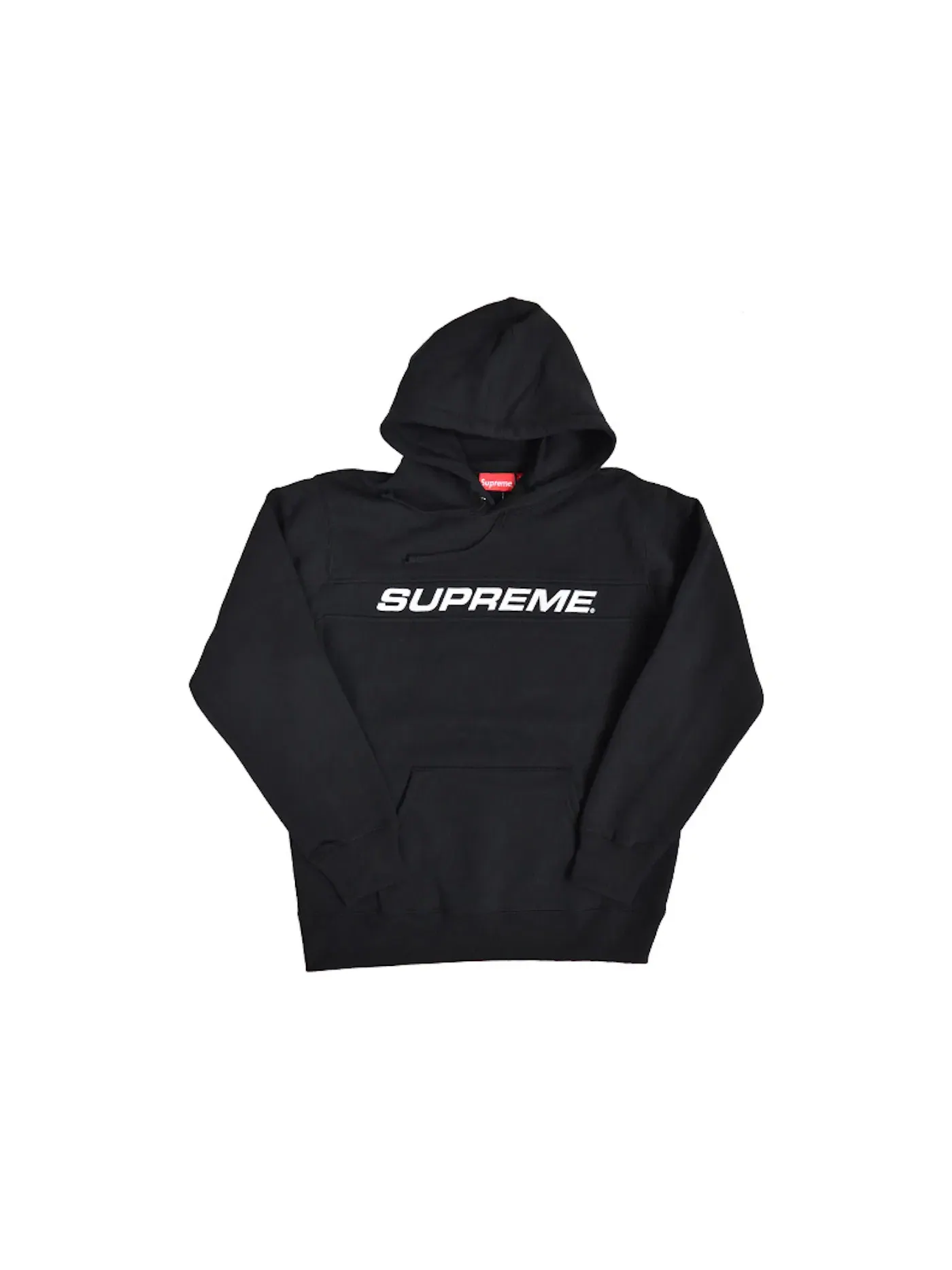 Мужской худи с принтом Supreme Full Stripe Hooded Sweatshirt — изображение 1 из 1, черный