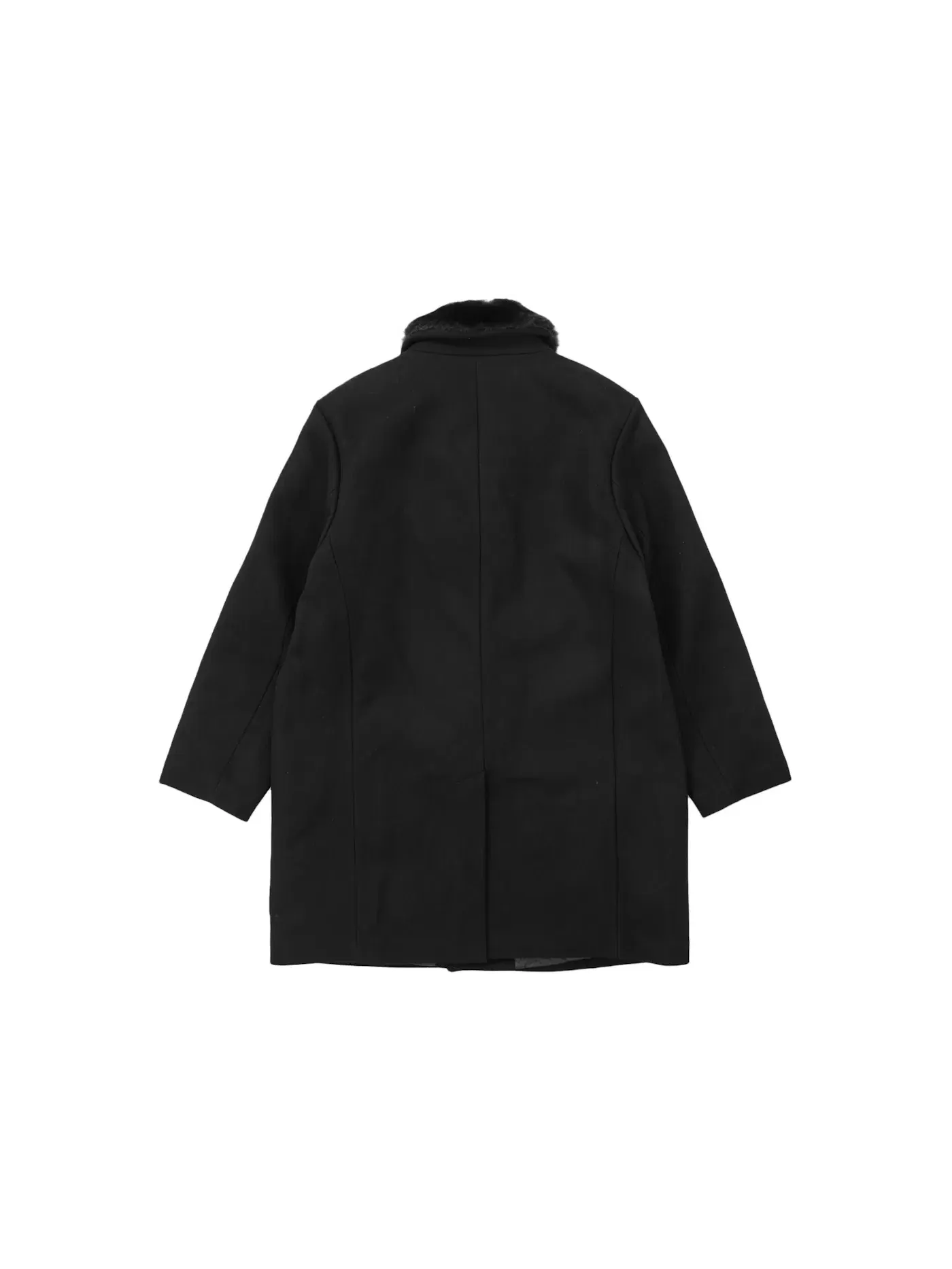 Мужское пальто с меховым воротником Supreme Coat — изображение 3 из 3, черный
