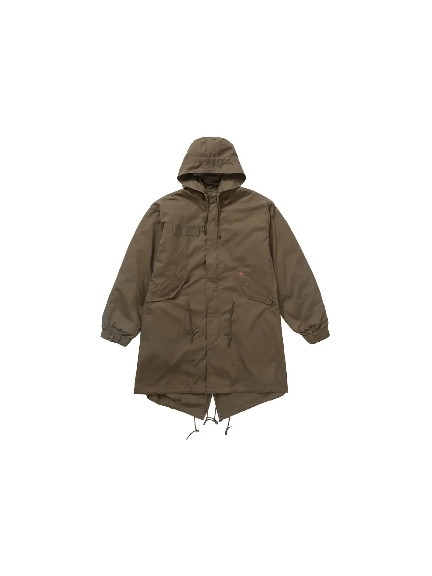 Мужское пальто-рыбак с принтом Supreme Fishtail Parka — изображение 1 из 3, оливковый