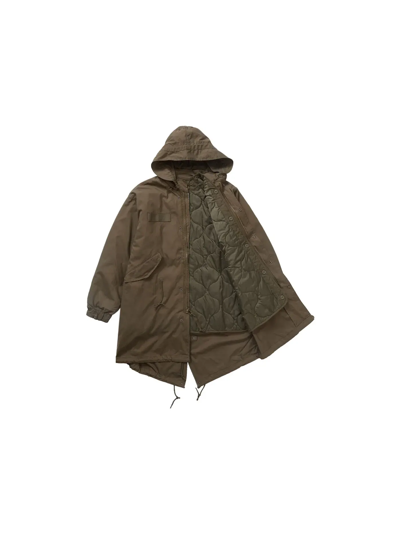 Мужское пальто-рыбак с принтом Supreme Fishtail Parka — изображение 2 из 3, оливковый