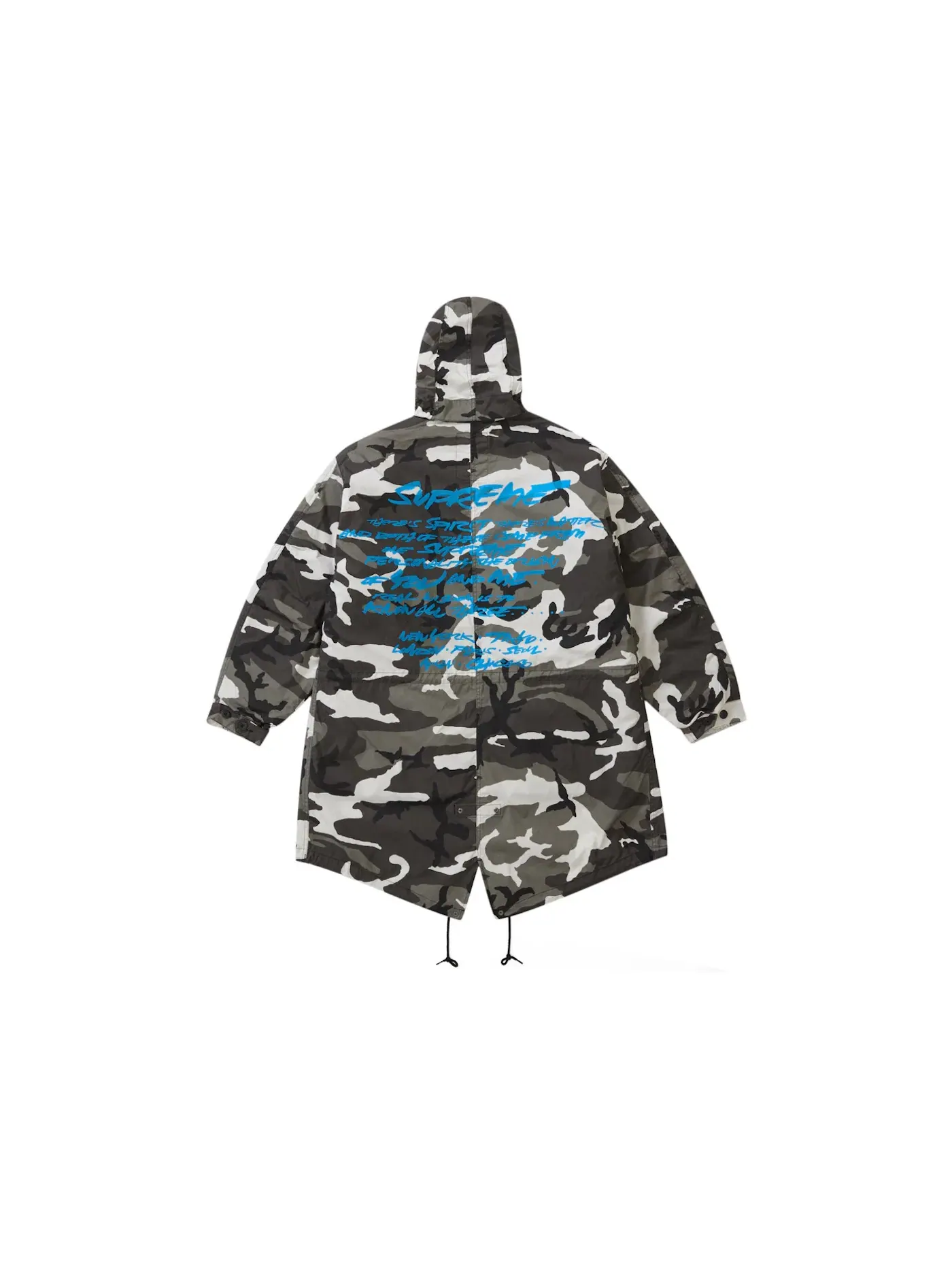 Мужская куртка-парка с камуфляжным принтом Fishtail Parka Supreme — изображение 3 из 3, снежный камуфляж