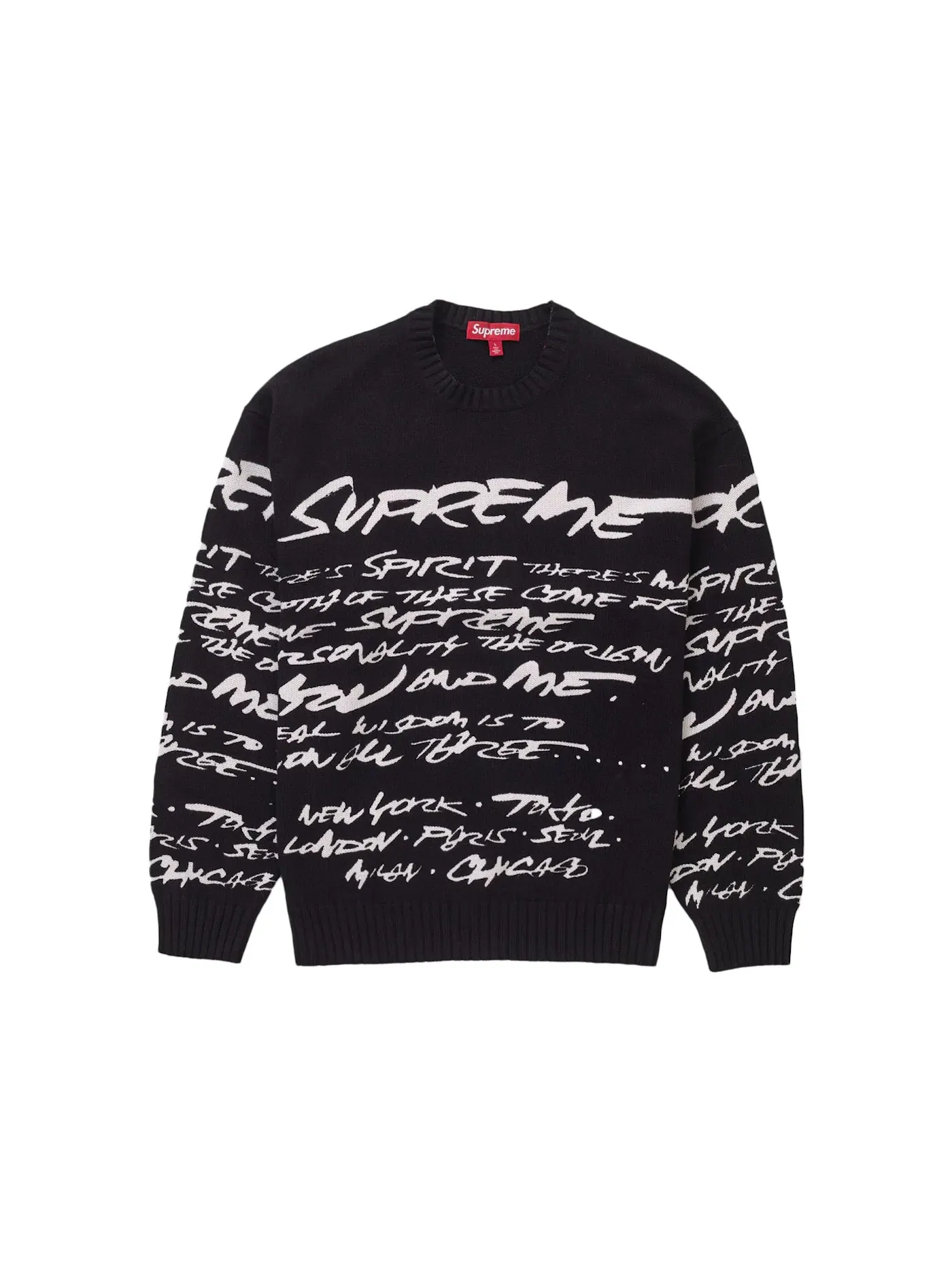 Мужской свитер с принтом Futura Supreme — изображение 1 из 2, черный