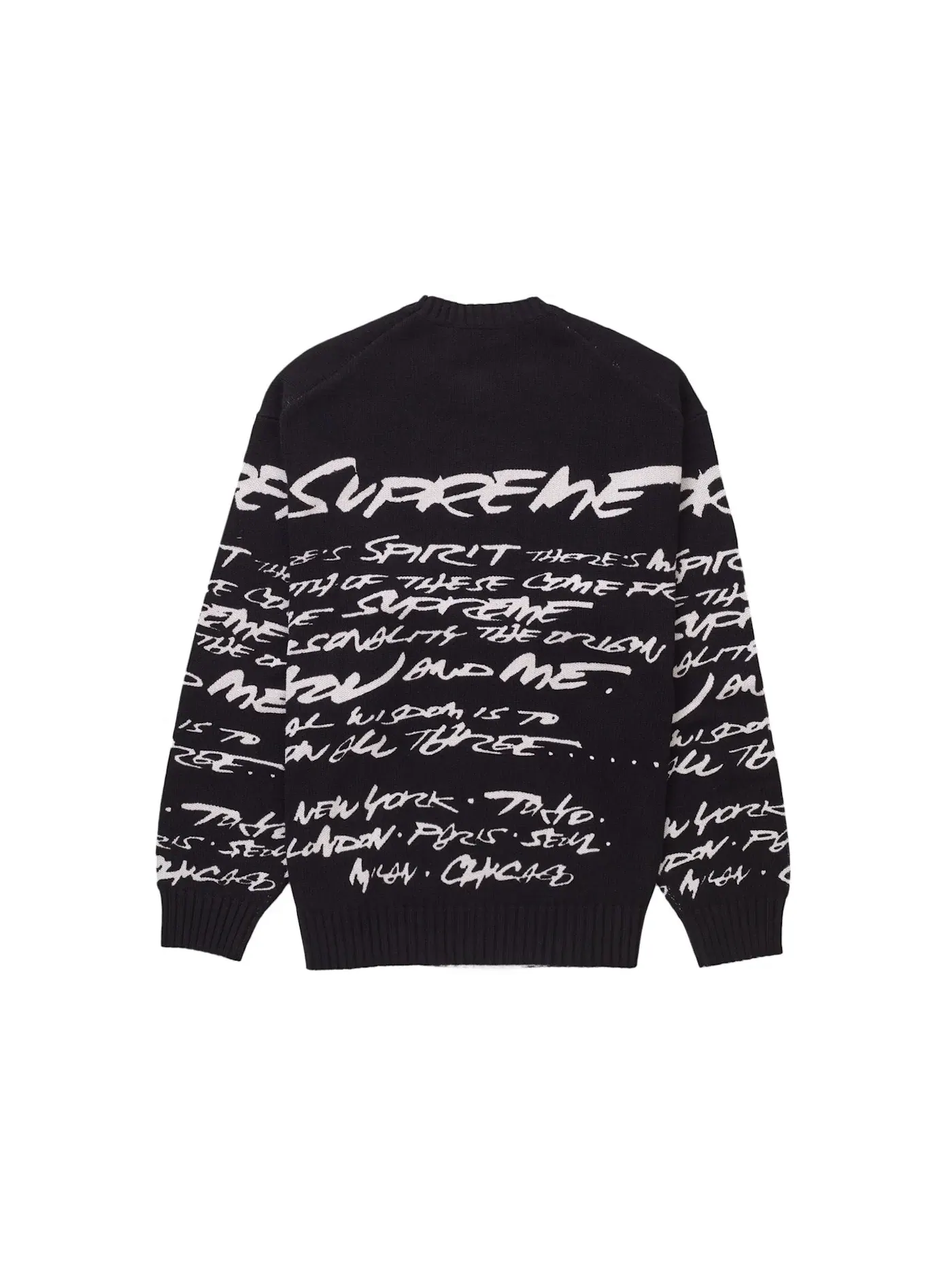 Мужской свитер с принтом Futura Supreme — изображение 2 из 2, черный