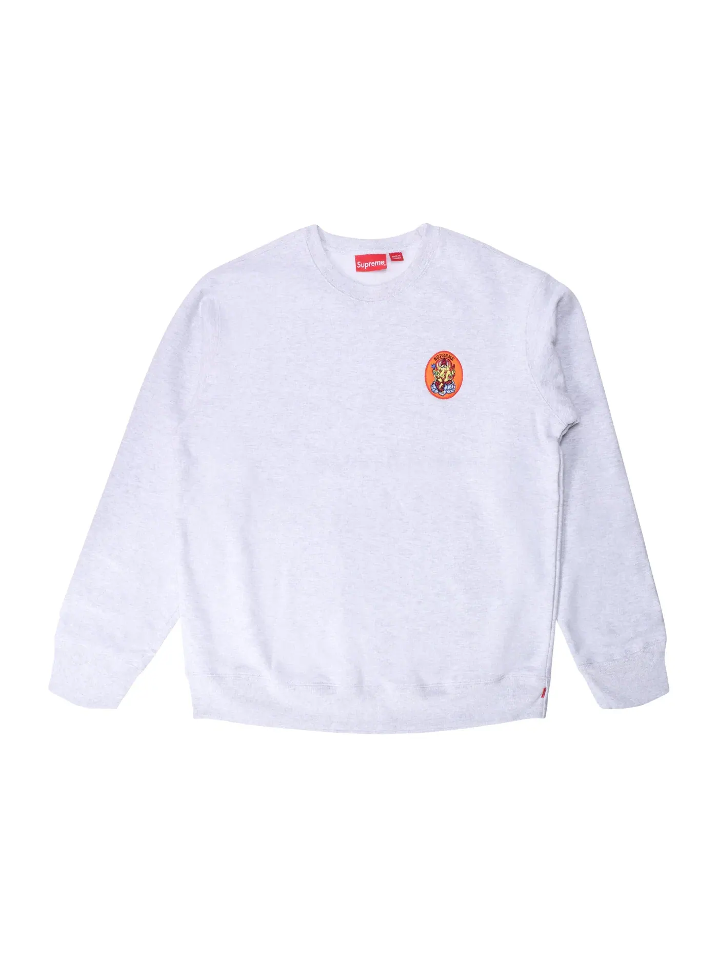 Мужской свитшот с принтом Supreme Crewneck — изображение 1 из 1, серый