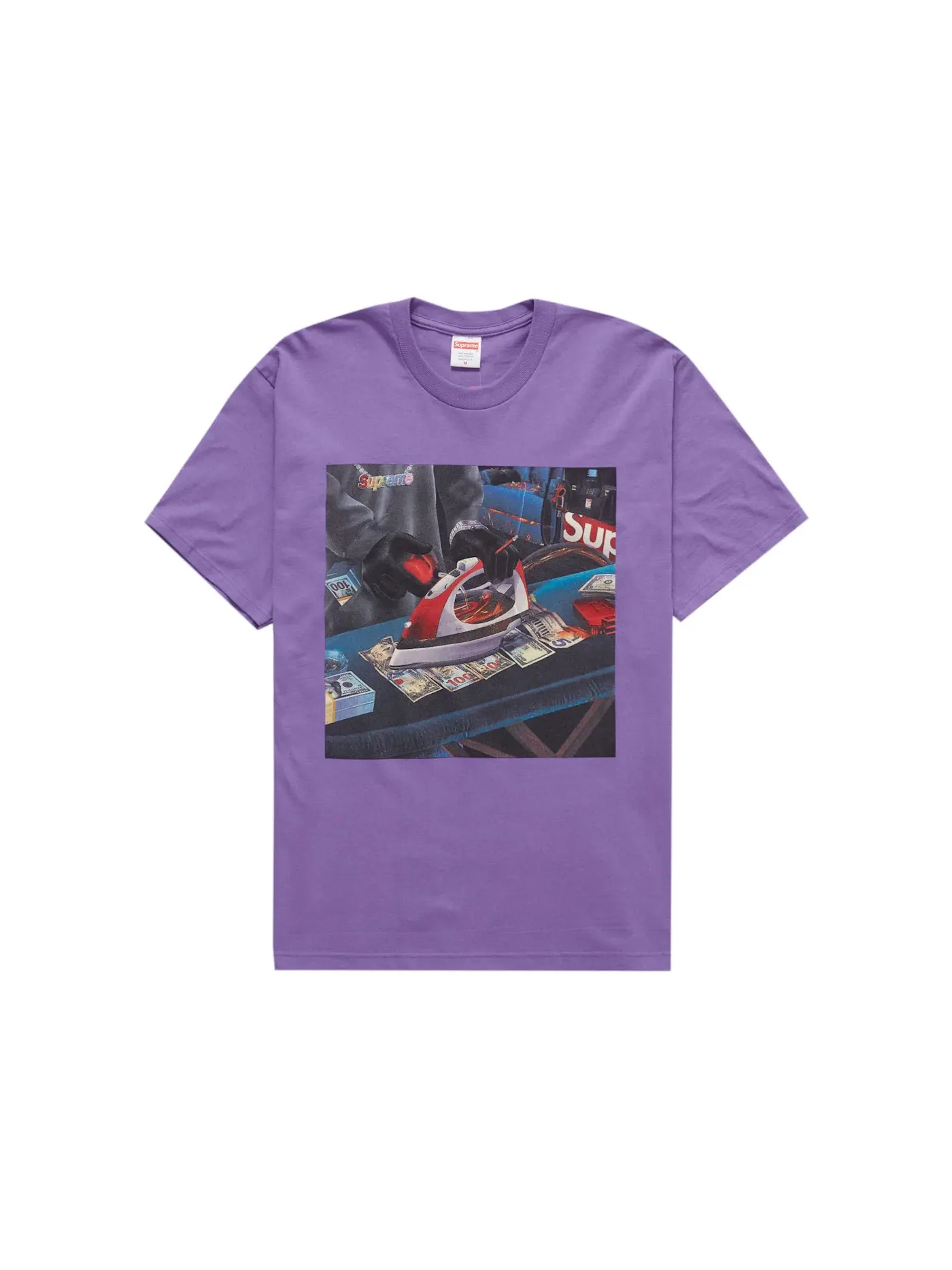 Мужская футболка с принтом Supreme Tee — изображение 1 из 2, фиолетовый
