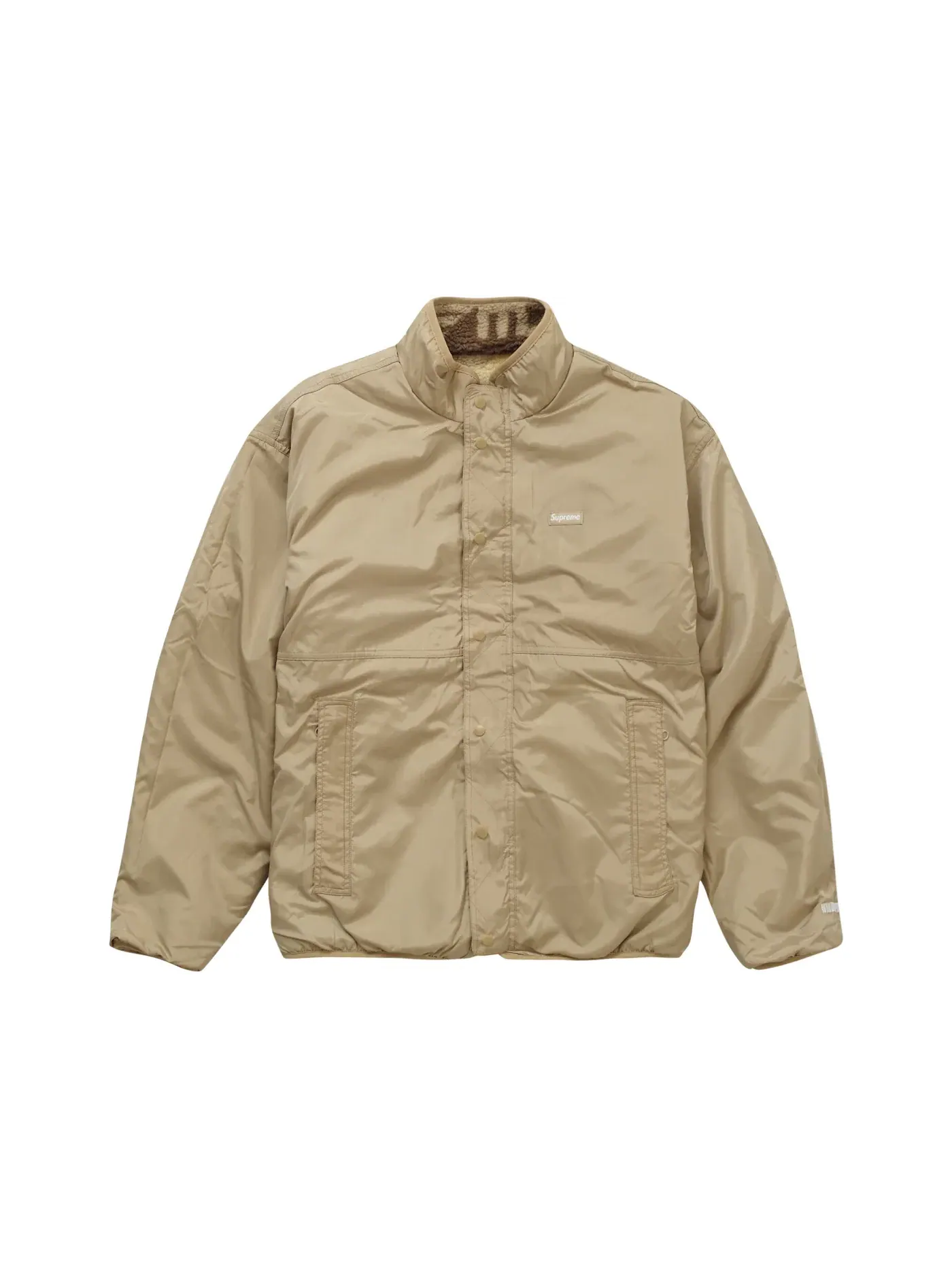 Мужская куртка с принтом Supreme Geo Reversible WINDSTOPPER Fleece Jacket — изображение 3 из 3, бежевый