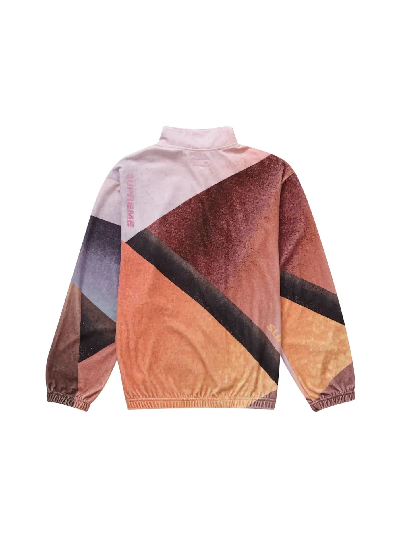 Мужская куртка с геометрическим принтом Supreme Geo Velour Track Jacket — изображение 2 из 2, розовый