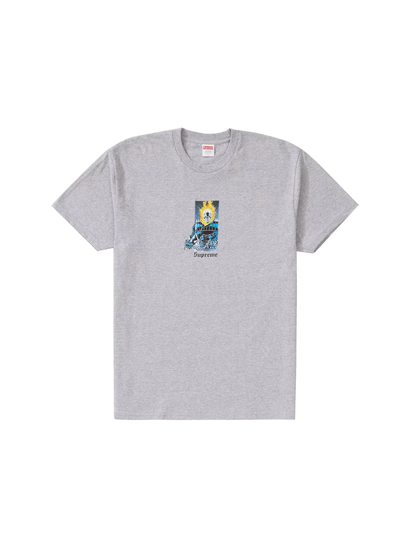Мужская футболка с принтом Ghost Rider Tee Supreme — изображение 1 из 1, серый