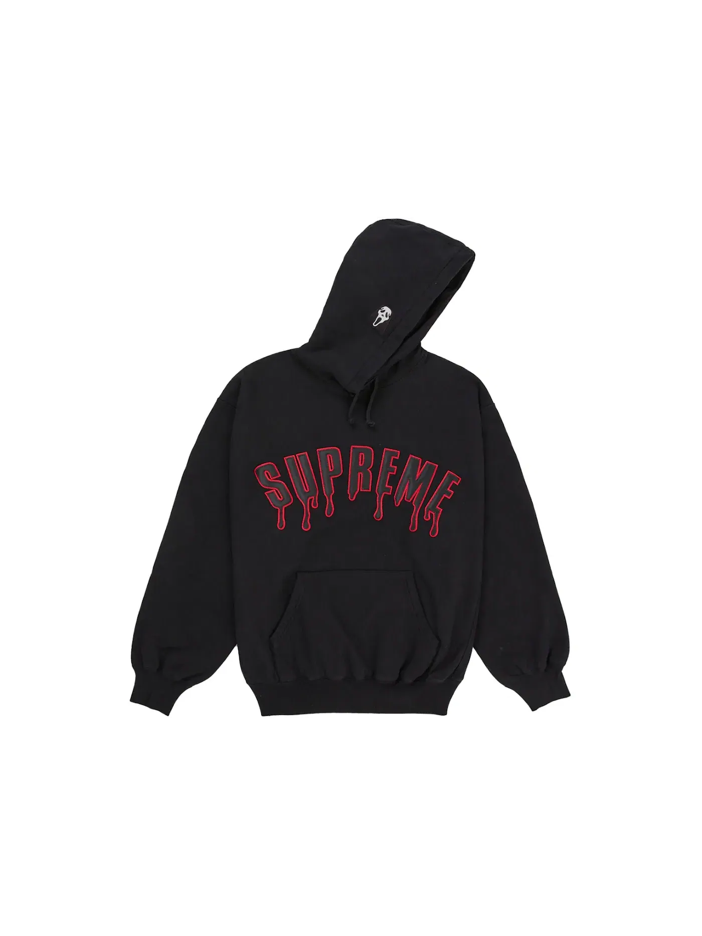 Мужская худи с принтом Ghostface Arc Supreme — изображение 2 из 2, черный
