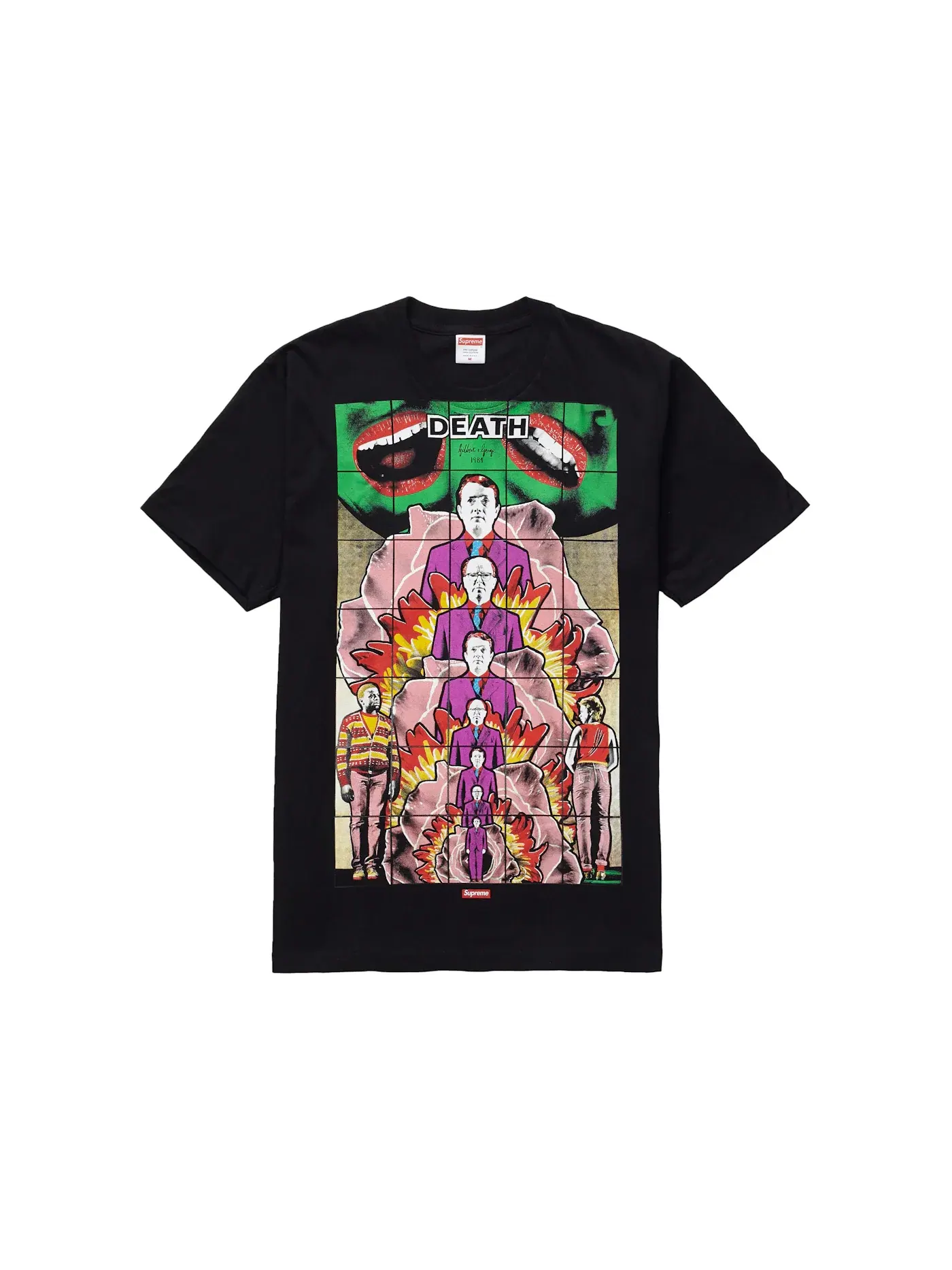 Мужская футболка с принтом Gilbert & George DEATH Supreme — изображение 1 из 1, черный