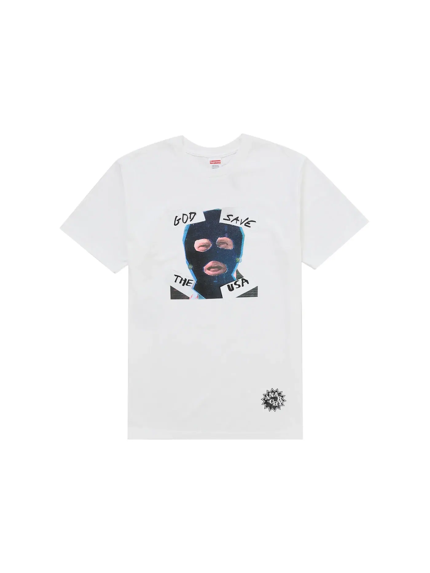 Мужская футболка с принтом God Save Us Tee Supreme — изображение 1 из 2, белый