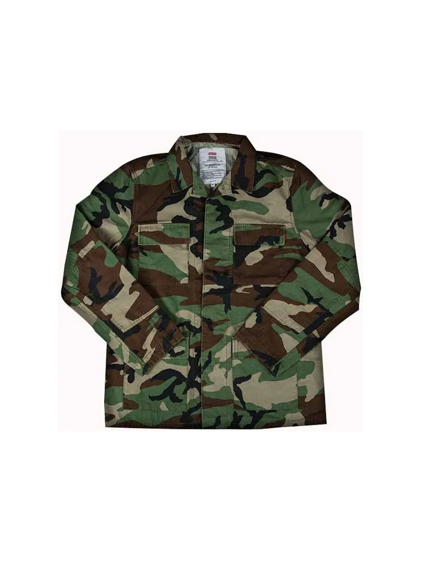 Мужская куртка с камуфляжным принтом Supreme Gonz Butterfly Bdu Jacket Woodland Camo, Woodland Camo — изображение 1 из 1
