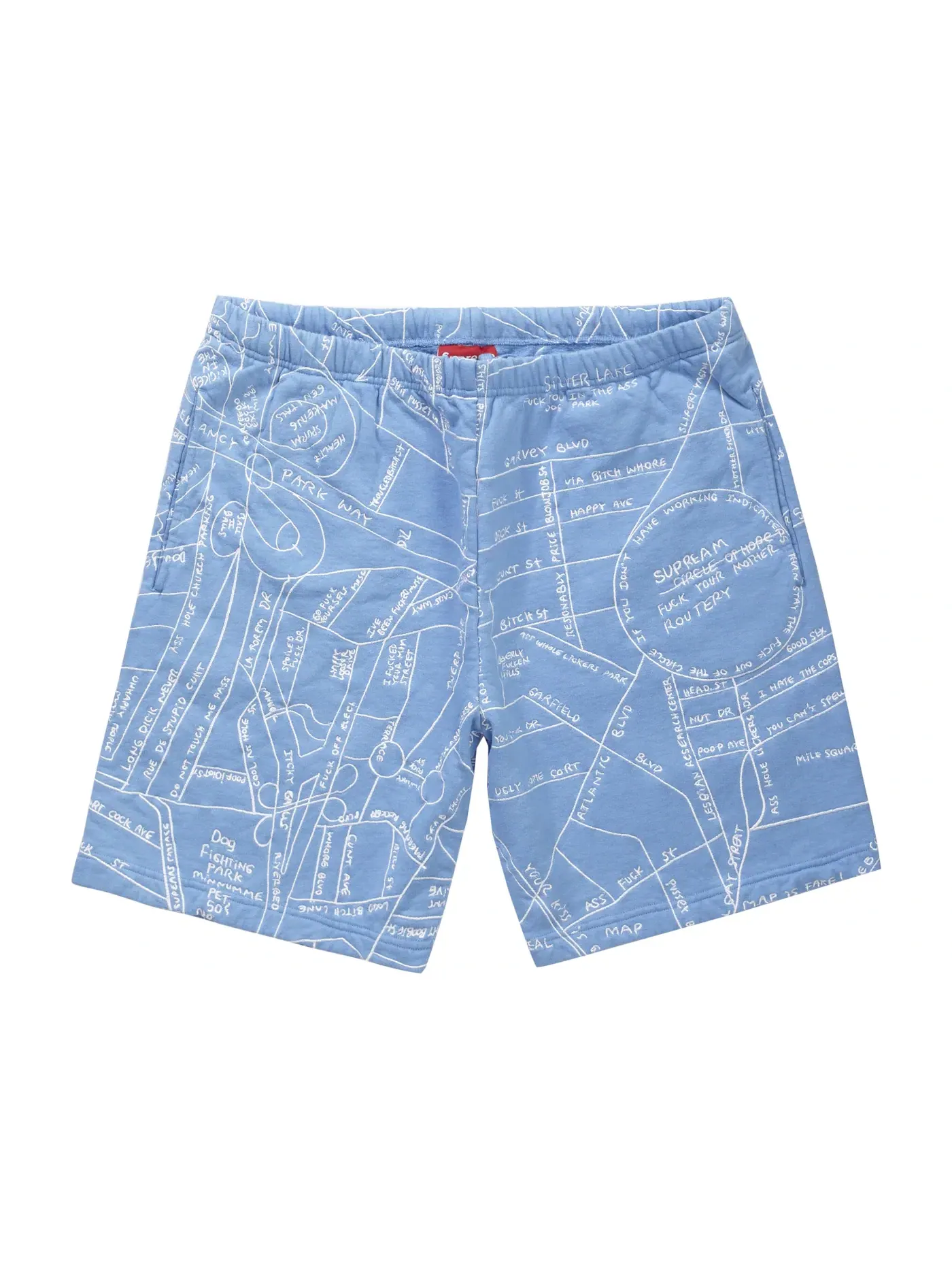 Мужские шорты с вышивкой Gonz Embroidered Map Supreme — изображение 1 из 2, синий