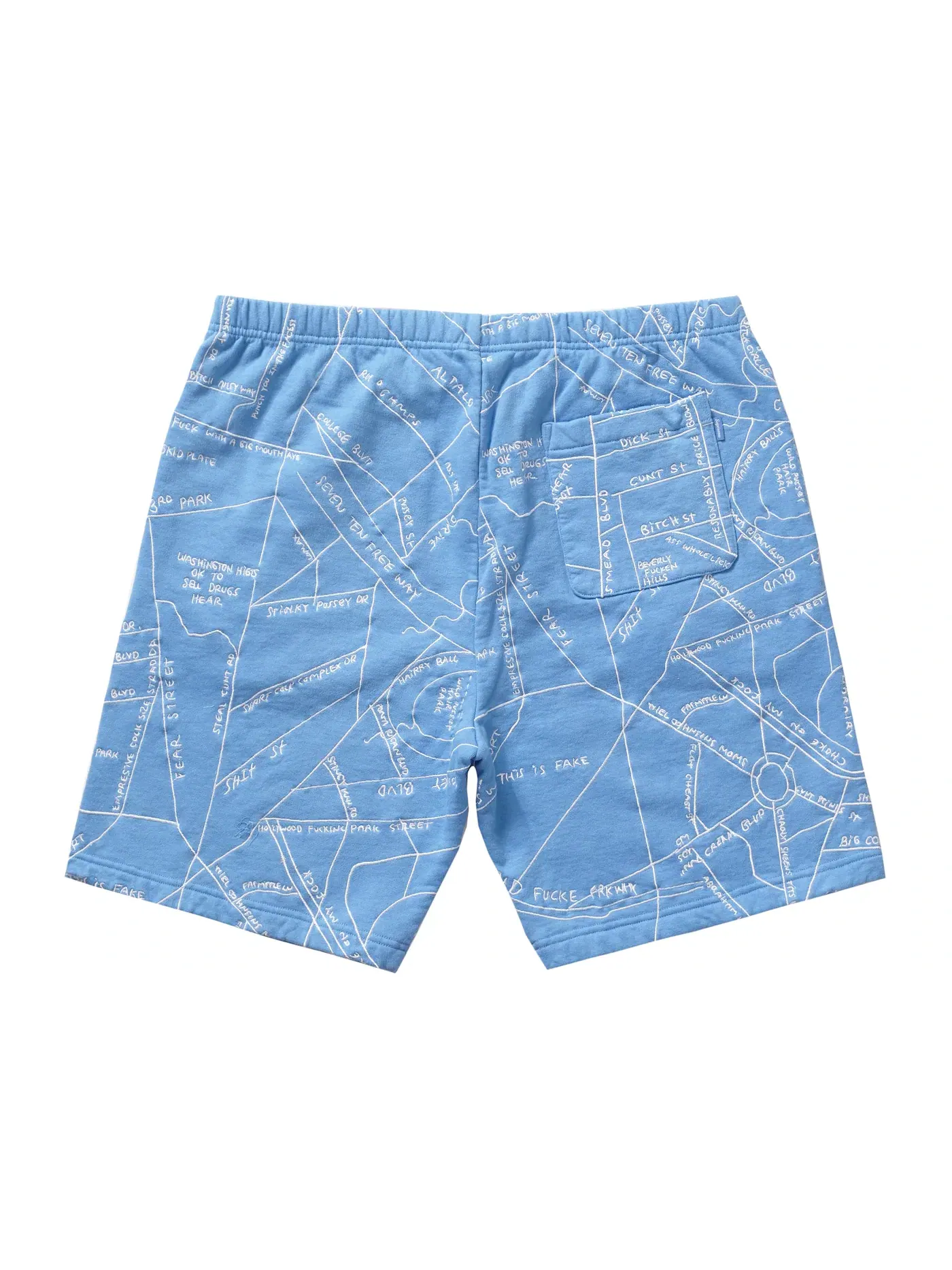 Мужские шорты с вышивкой Gonz Embroidered Map Supreme — изображение 2 из 2, синий