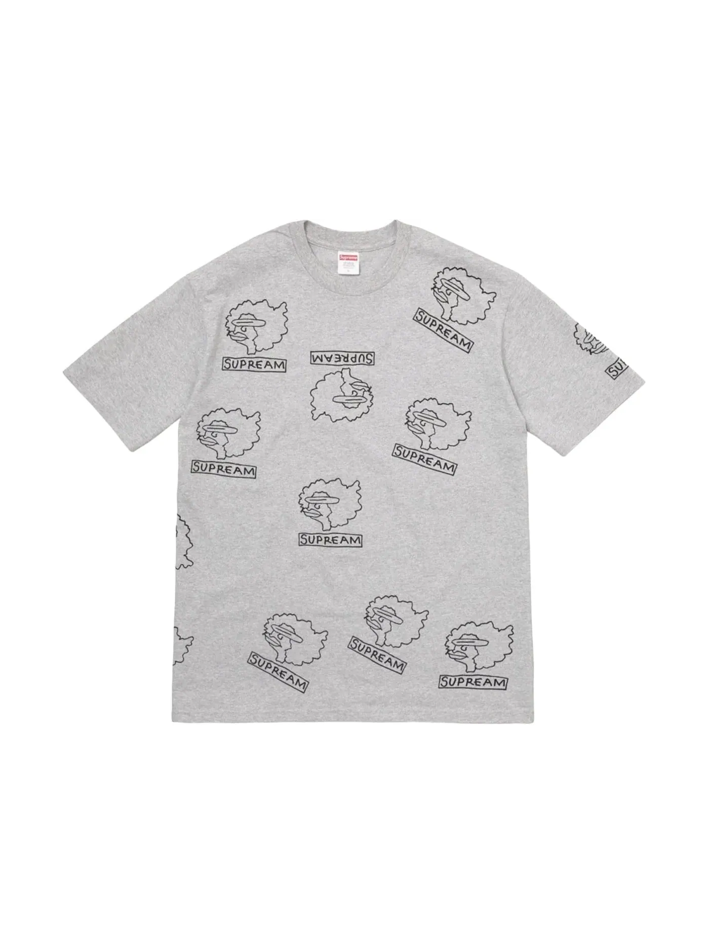 Мужская футболка с принтом Gonz Heads Supreme — изображение 1 из 2, серый