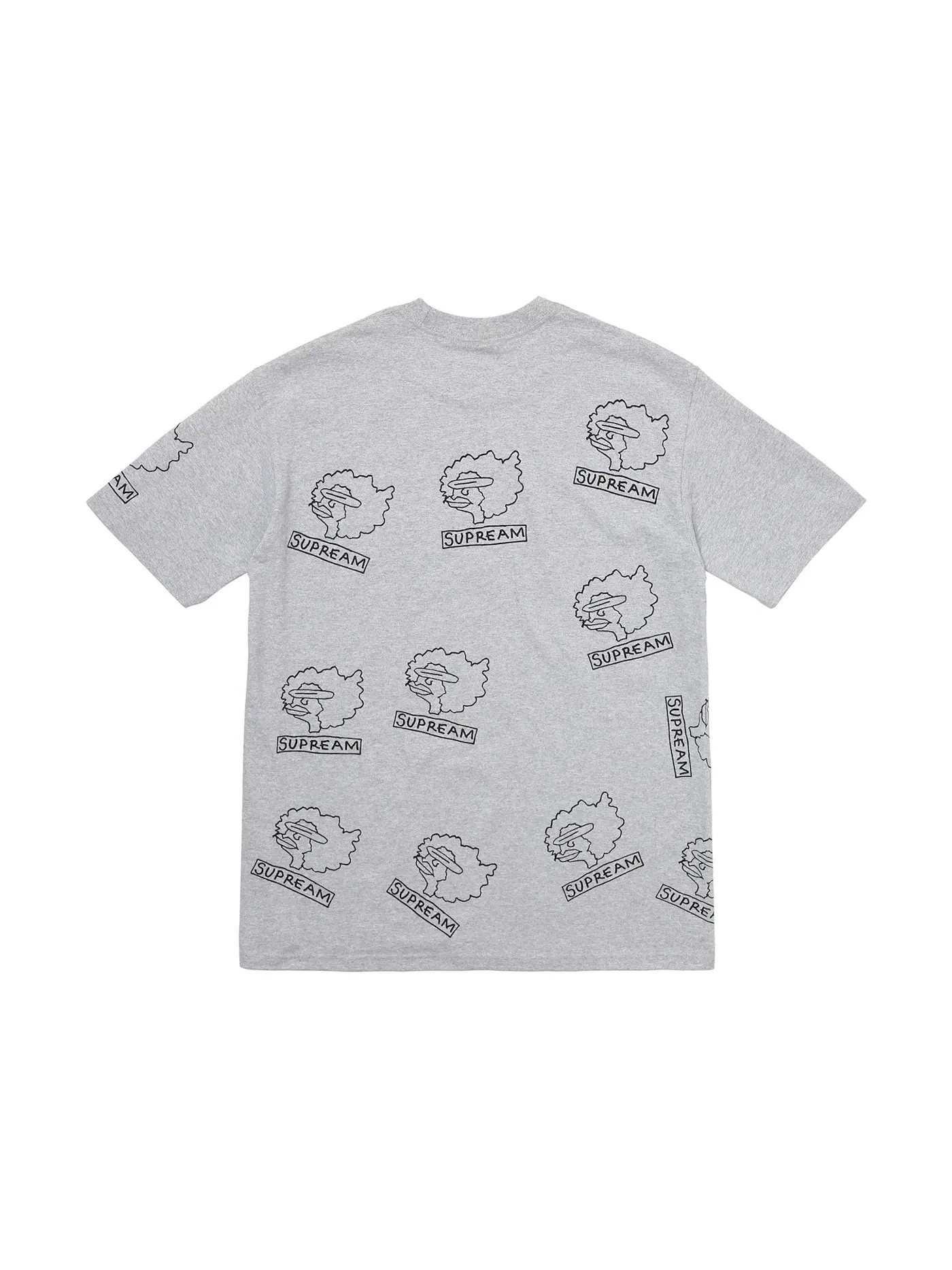 Мужская футболка с принтом Gonz Heads Supreme — изображение 2 из 2, серый