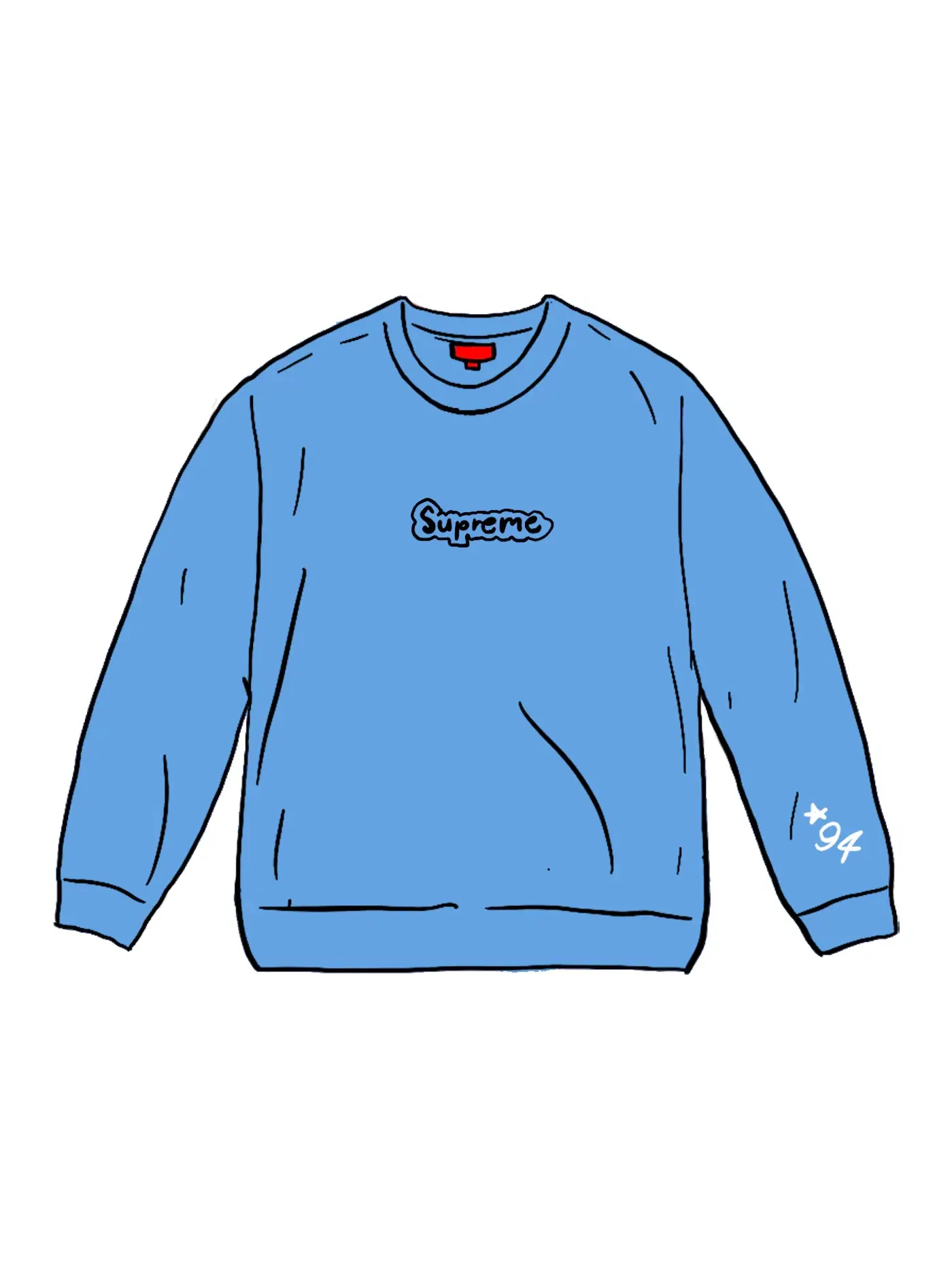 Мужской свитшот с логотипом Gonz Supreme — изображение 1 из 1, светлый синий