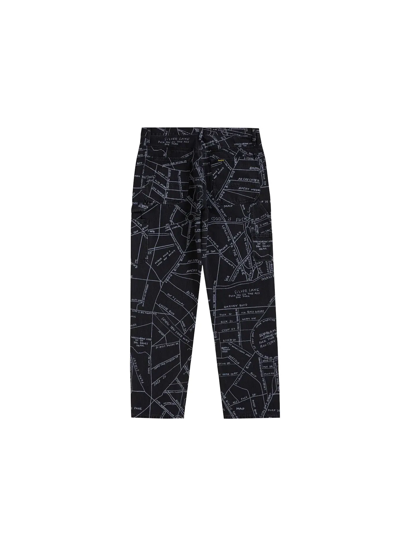Мужские джинсовые брюки с принтом Gonz Map Supreme — 2
