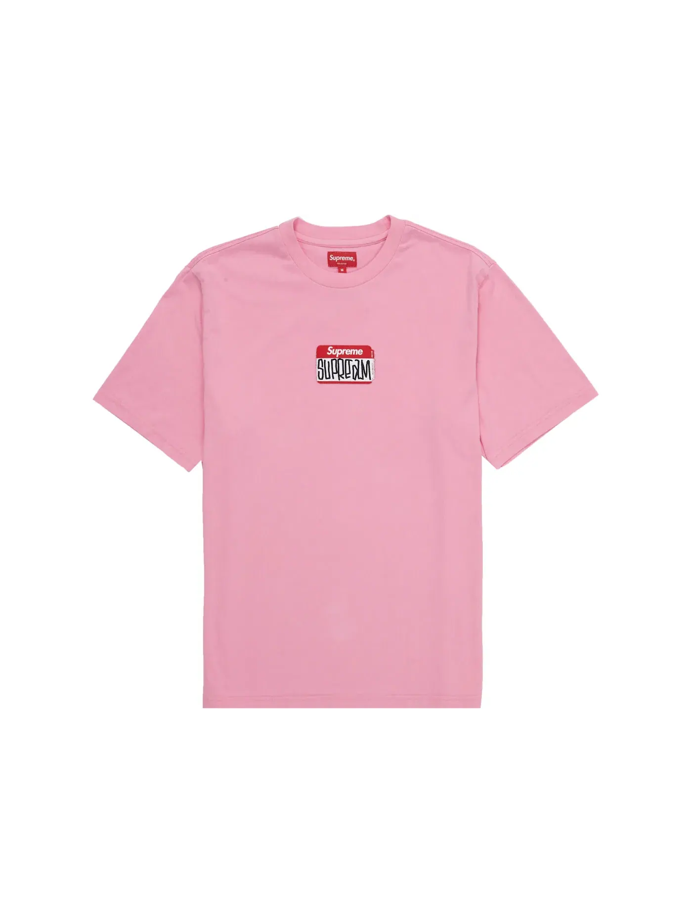 Мужская футболка с принтом Supreme Gonz Nametag S/S Tee Pink — изображение 1 из 1, розовый