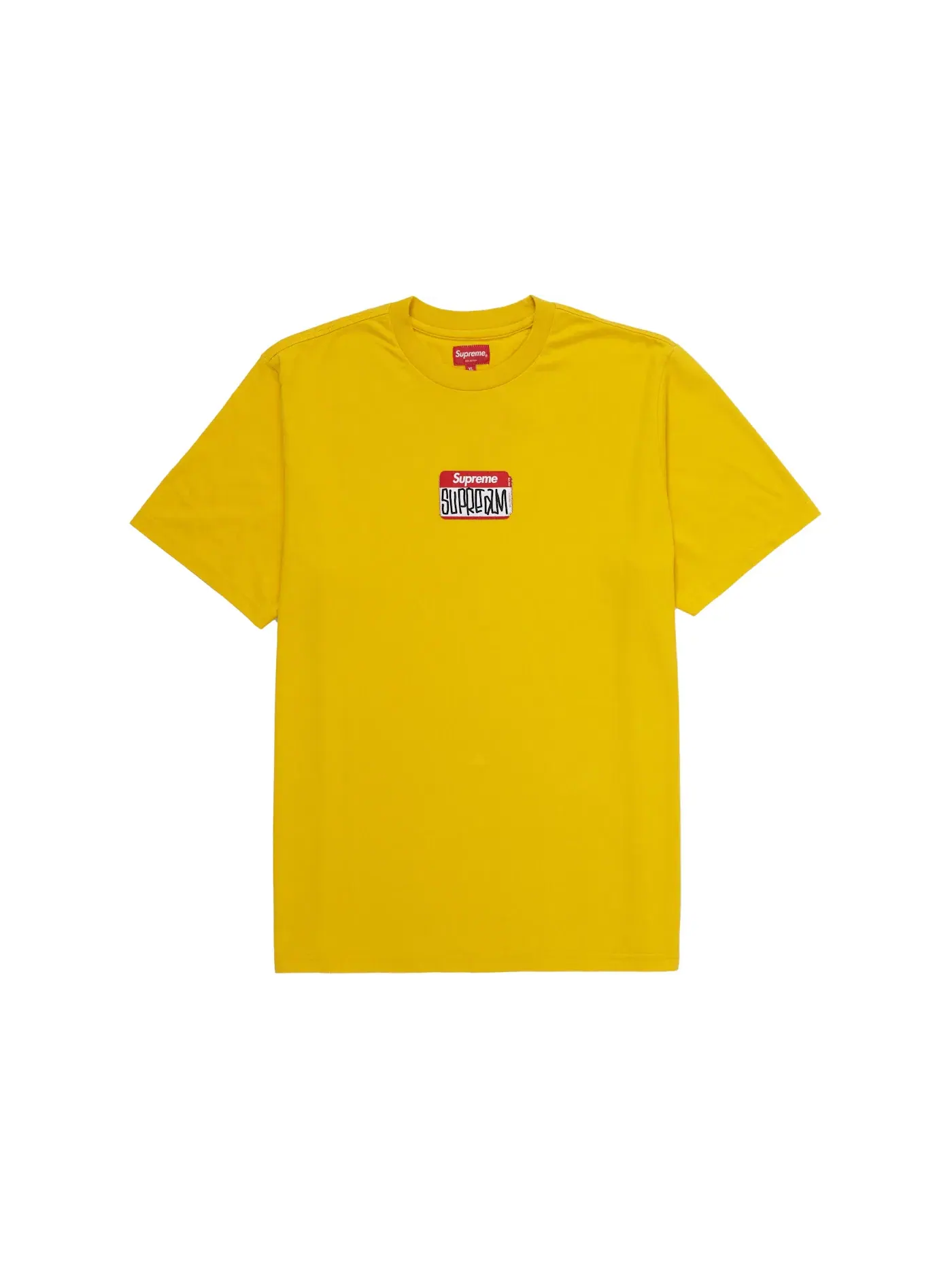 Мужская футболка с принтом Supreme Gonz Nametag S/S Tee — изображение 1 из 1, желтый