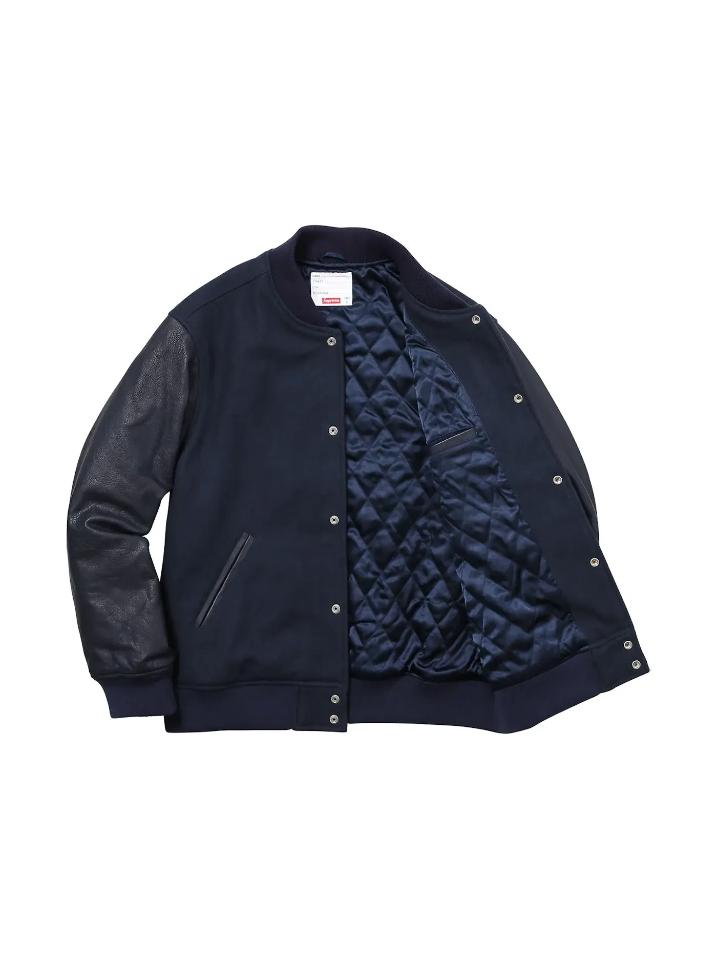 Мужская куртка-бомбер с принтом Supreme Gonz Ramm Varsity Jacket — изображение 2 из 3, темно-синий