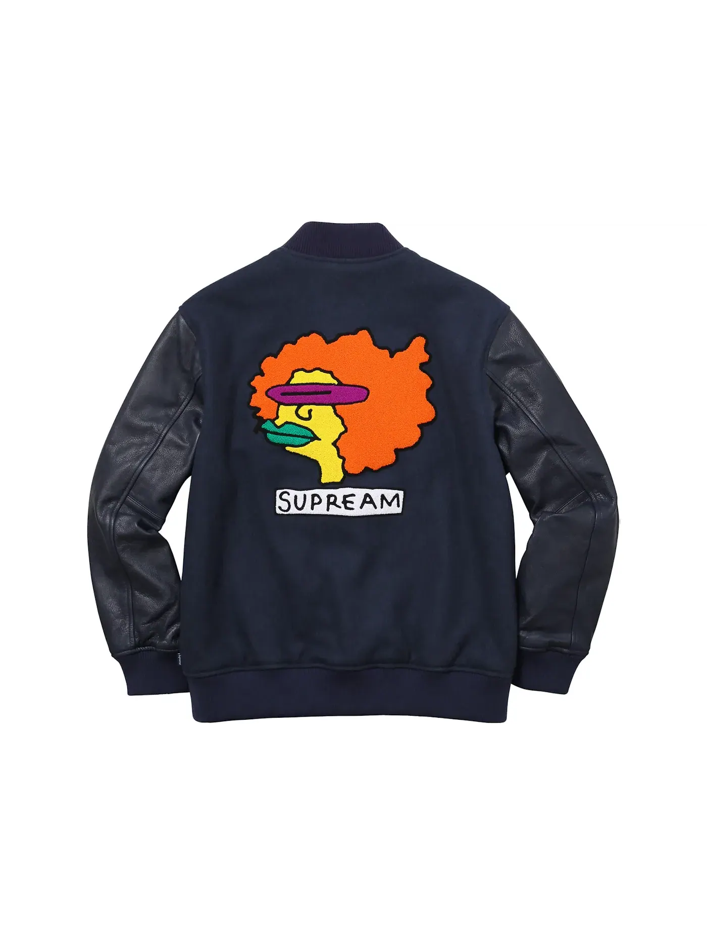 Мужская куртка-бомбер с принтом Supreme Gonz Ramm Varsity Jacket — изображение 3 из 3, темно-синий