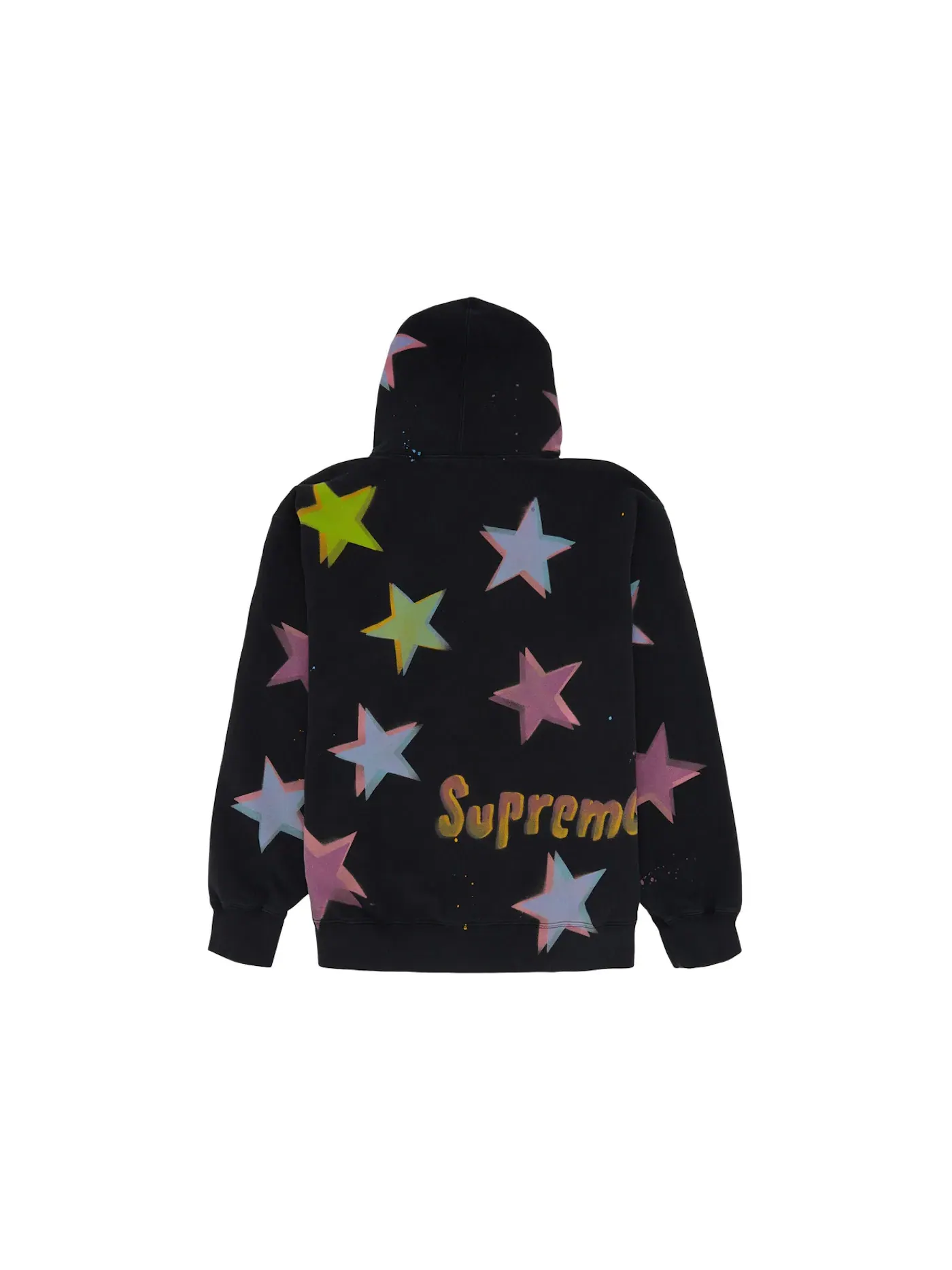 Мужская худи с принтом Gonz Stars Supreme — изображение 2 из 2, черный