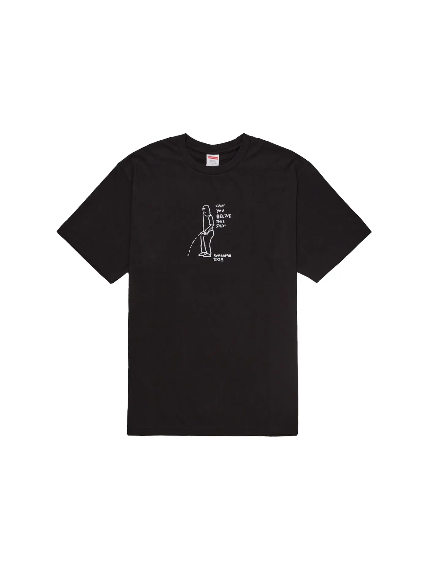 Мужская футболка с принтом Supreme Tee (SS25) — изображение 1 из 1, черный