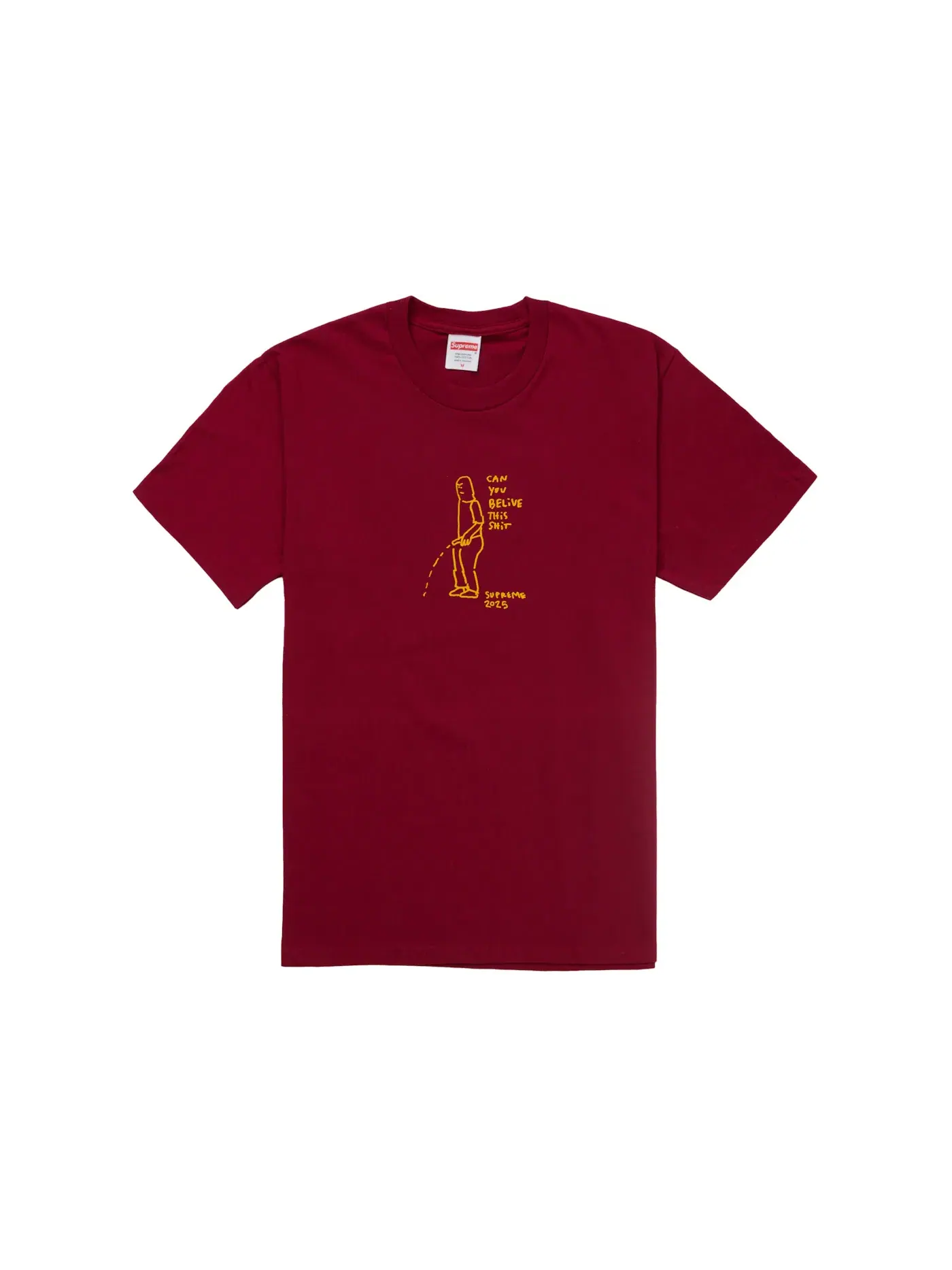 Мужская футболка с принтом Supreme Tee SS25 — изображение 1 из 1, красный