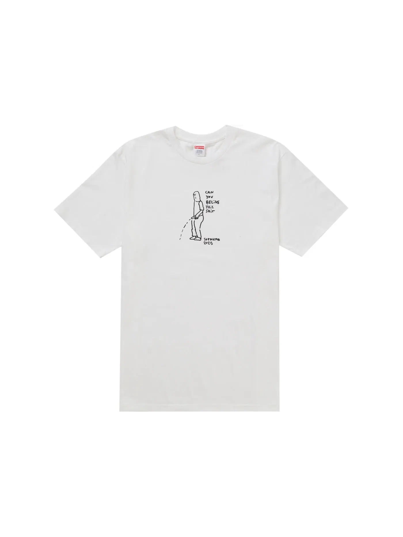 Мужская футболка с принтом Supreme Tee (SS25) — изображение 1 из 1, белый