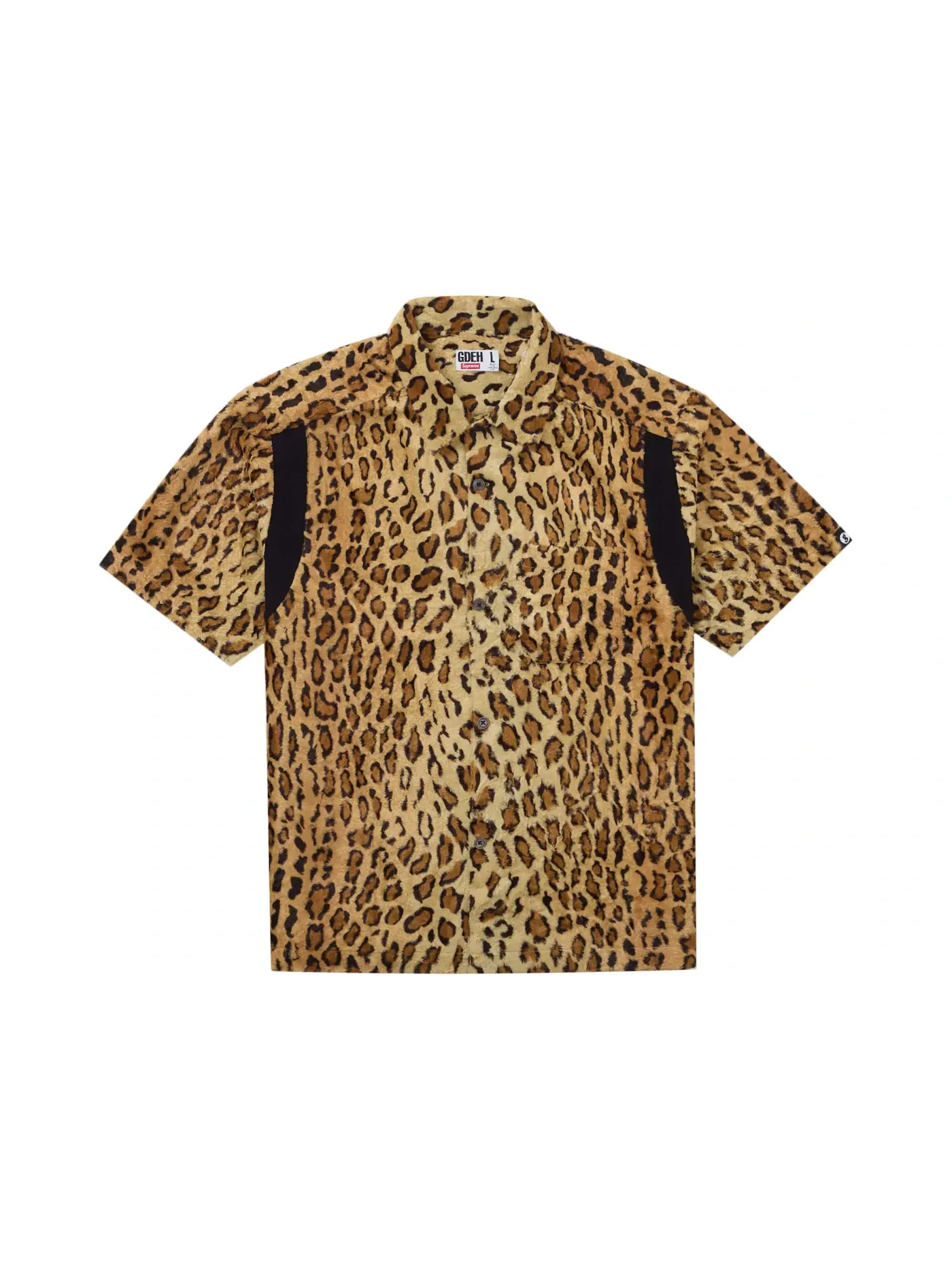 Мужская рубашка с коротким рукавом с принтом Shirt Supreme — изображение 1 из 1, леопардовый