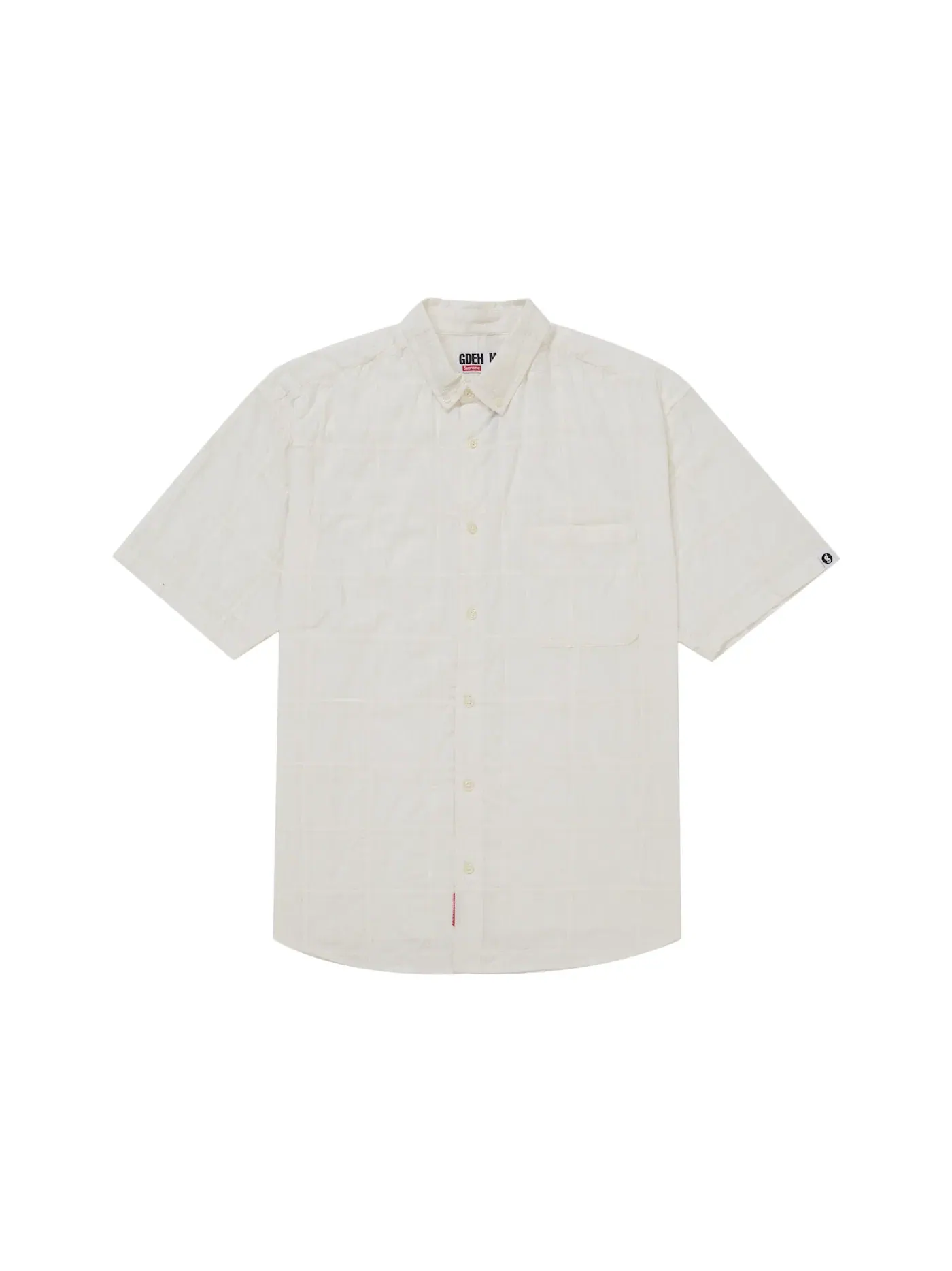 Мужская рубашка с принтом Supreme GOODENOUGH Patchwork S/S Shirt — изображение 1 из 2, белый