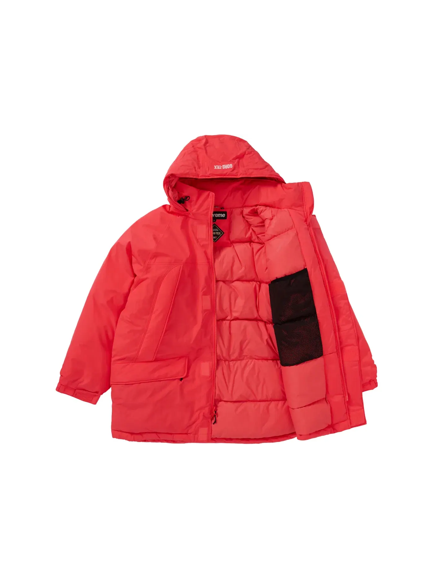 Мужская куртка-пуховик с принтом Supreme GORE-TEX 700-Fill Down Parka (FW20) — изображение 2 из 3, яркий красный