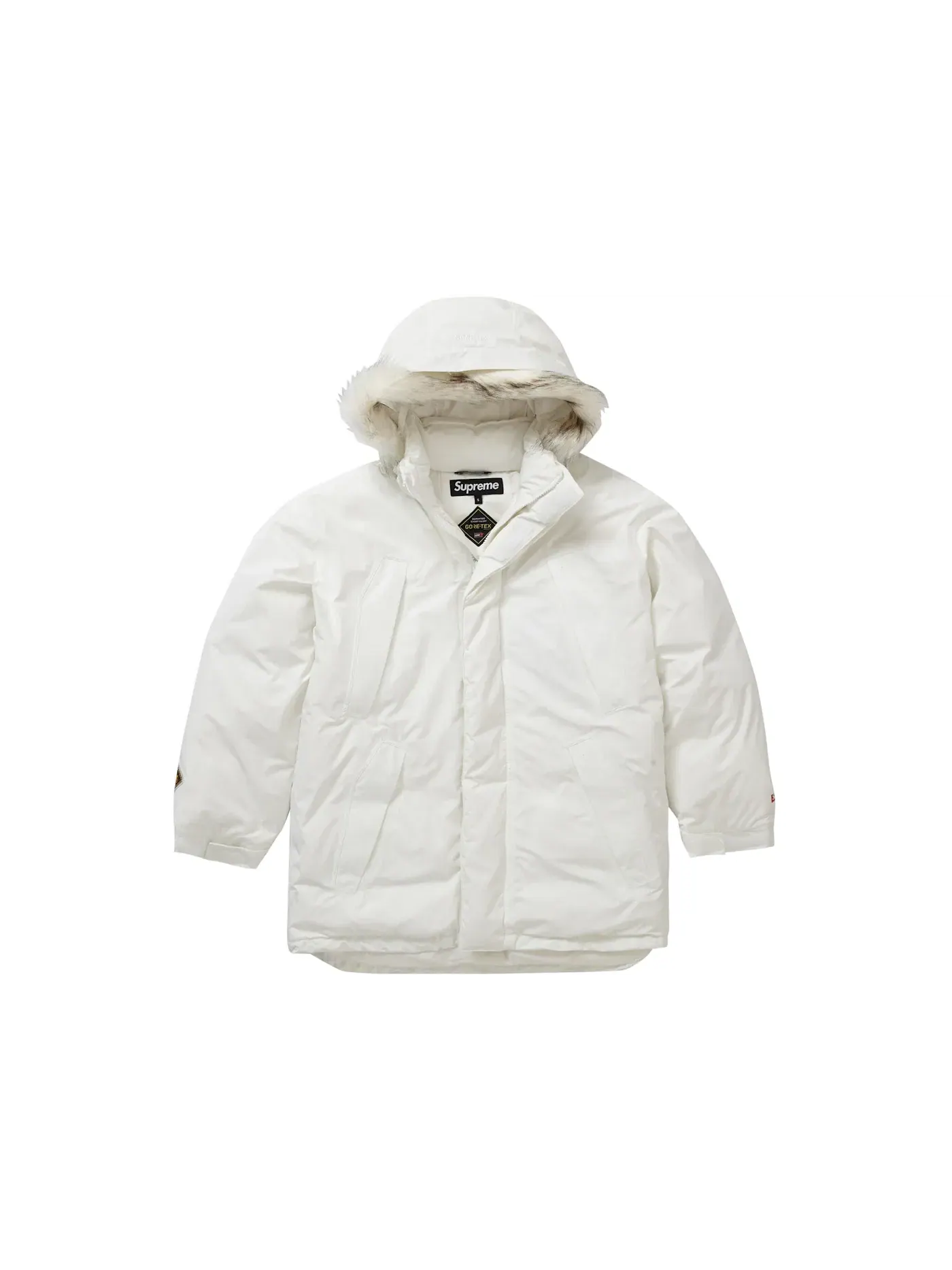 Мужская куртка-парка с принтом Supreme Parka (FW21) — изображение 1 из 3, белый
