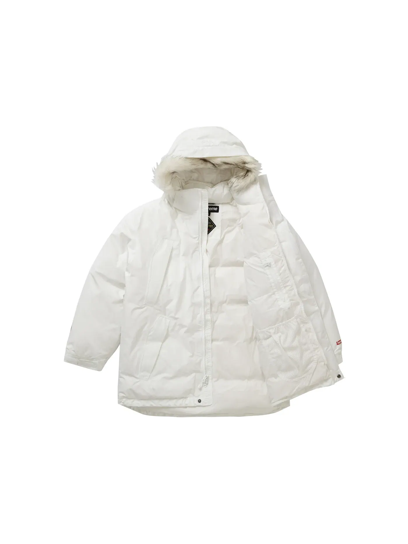 Мужская куртка-парка с принтом Supreme Parka (FW21) — изображение 2 из 3, белый