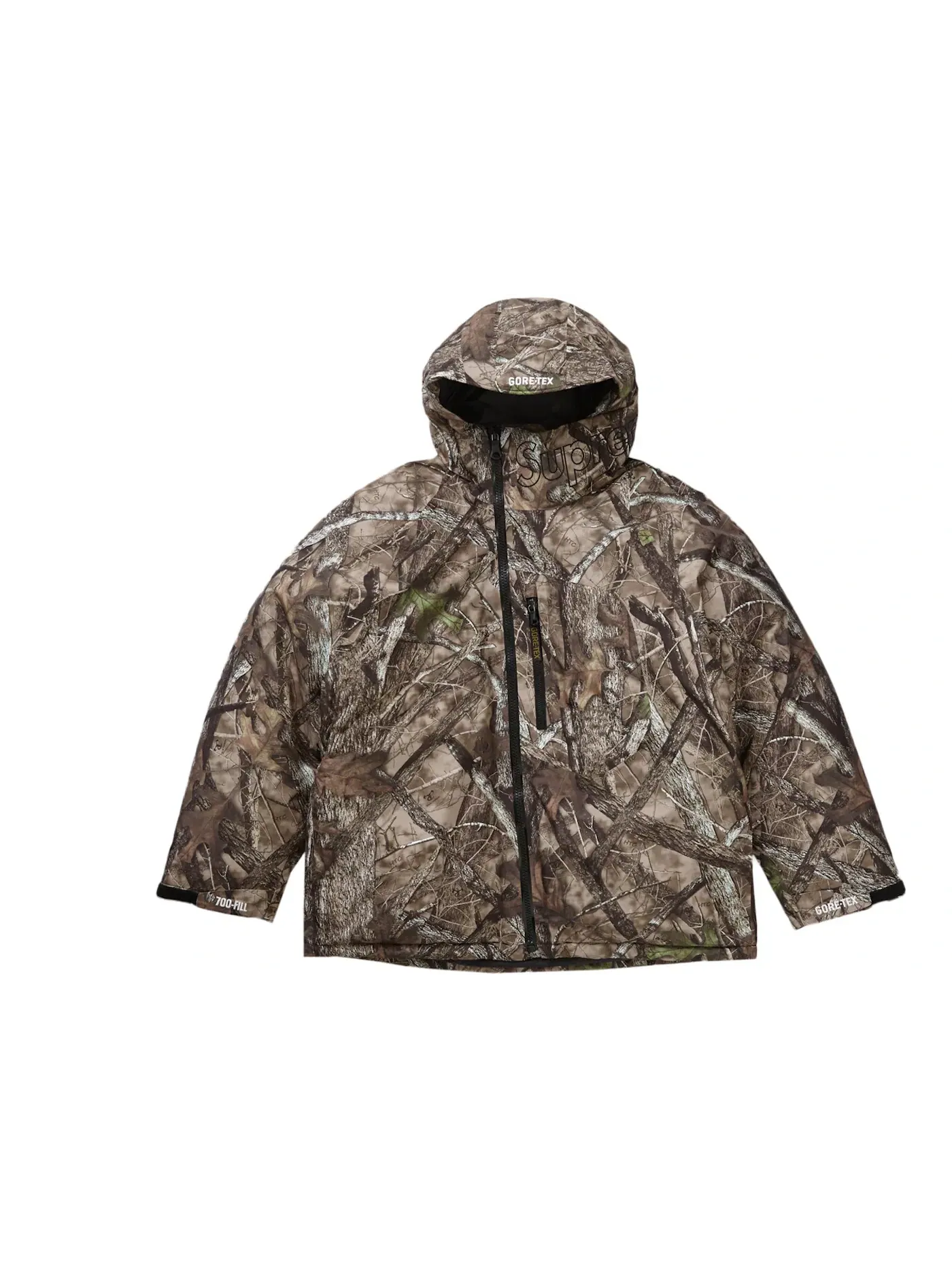 Мужской пуховик с камуфляжным принтом Supreme Parka (FW23), Timber Camo — изображение 1 из 3