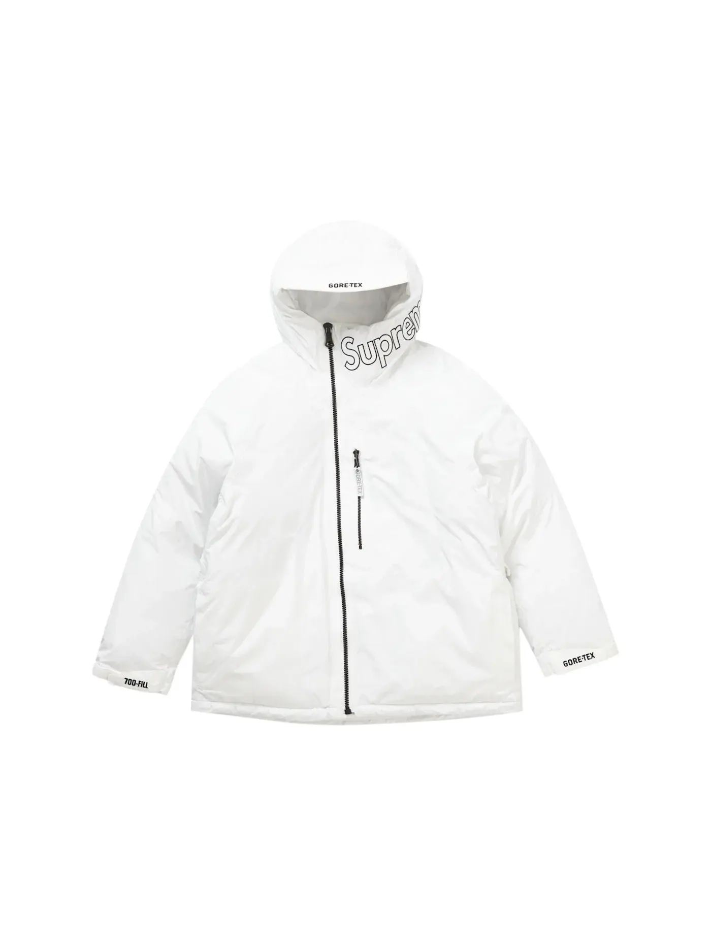 Мужская куртка-пуховик с принтом Supreme Parka (FW23) — изображение 1 из 3, белый
