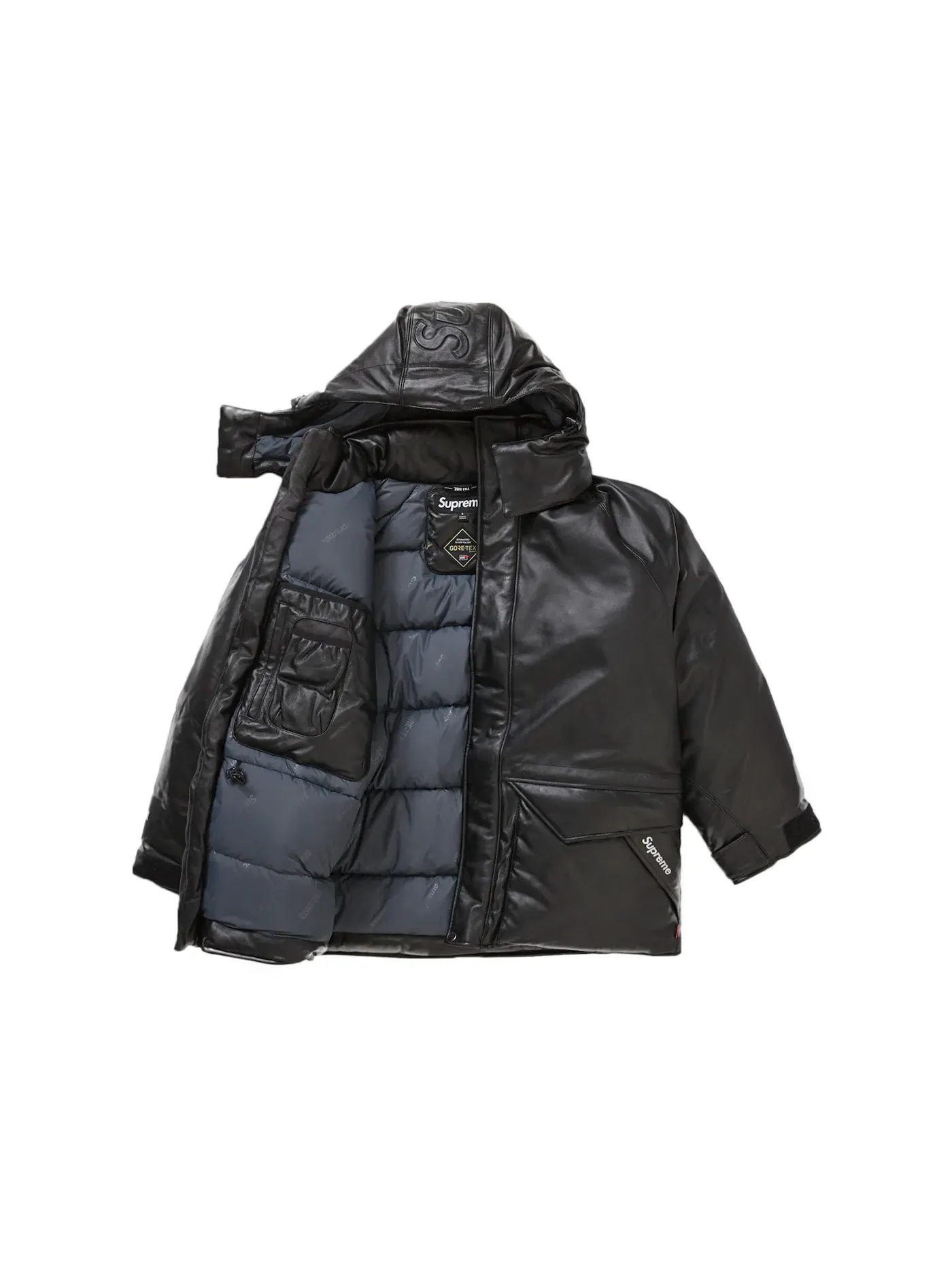 Мужская куртка-парка из кожи с GORE-TEX и пуховым наполнителем 700 Fill Supreme — изображение 2 из 3, черный