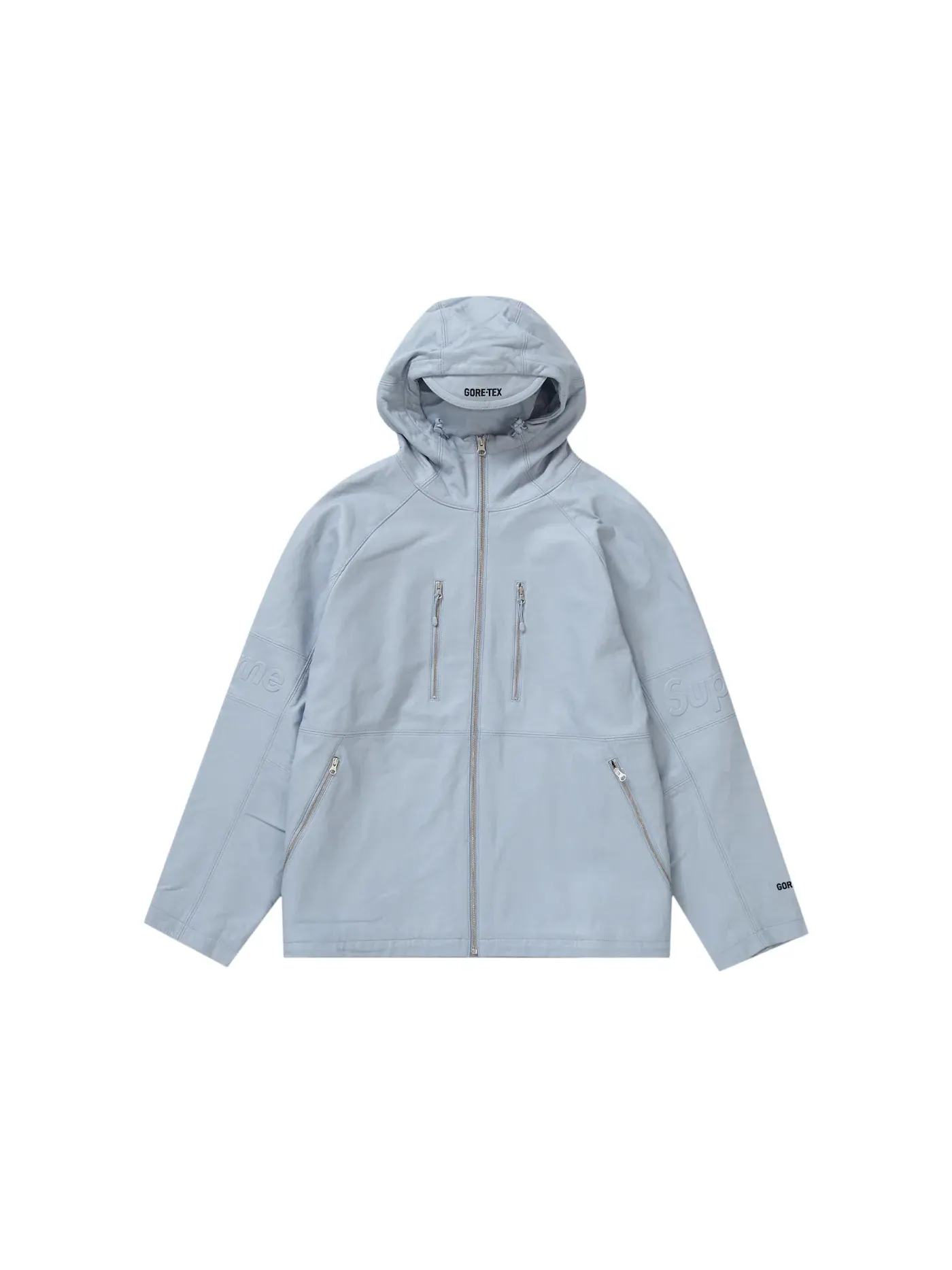 Мужская куртка из кожи с GORE-TEX Light Grey Supreme — изображение 1 из 3