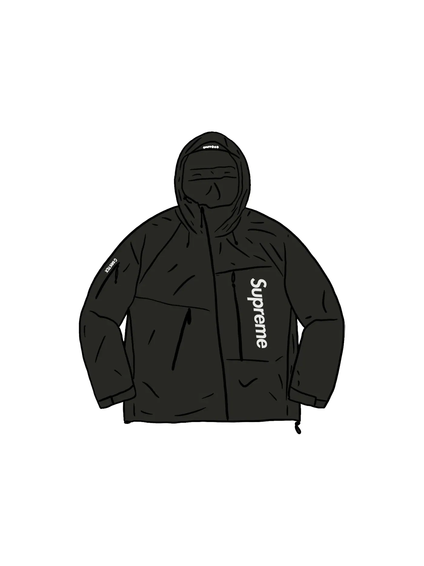 Мужская куртка-мембрана GORE-TEX Paclite Supreme — изображение 1 из 1, черный