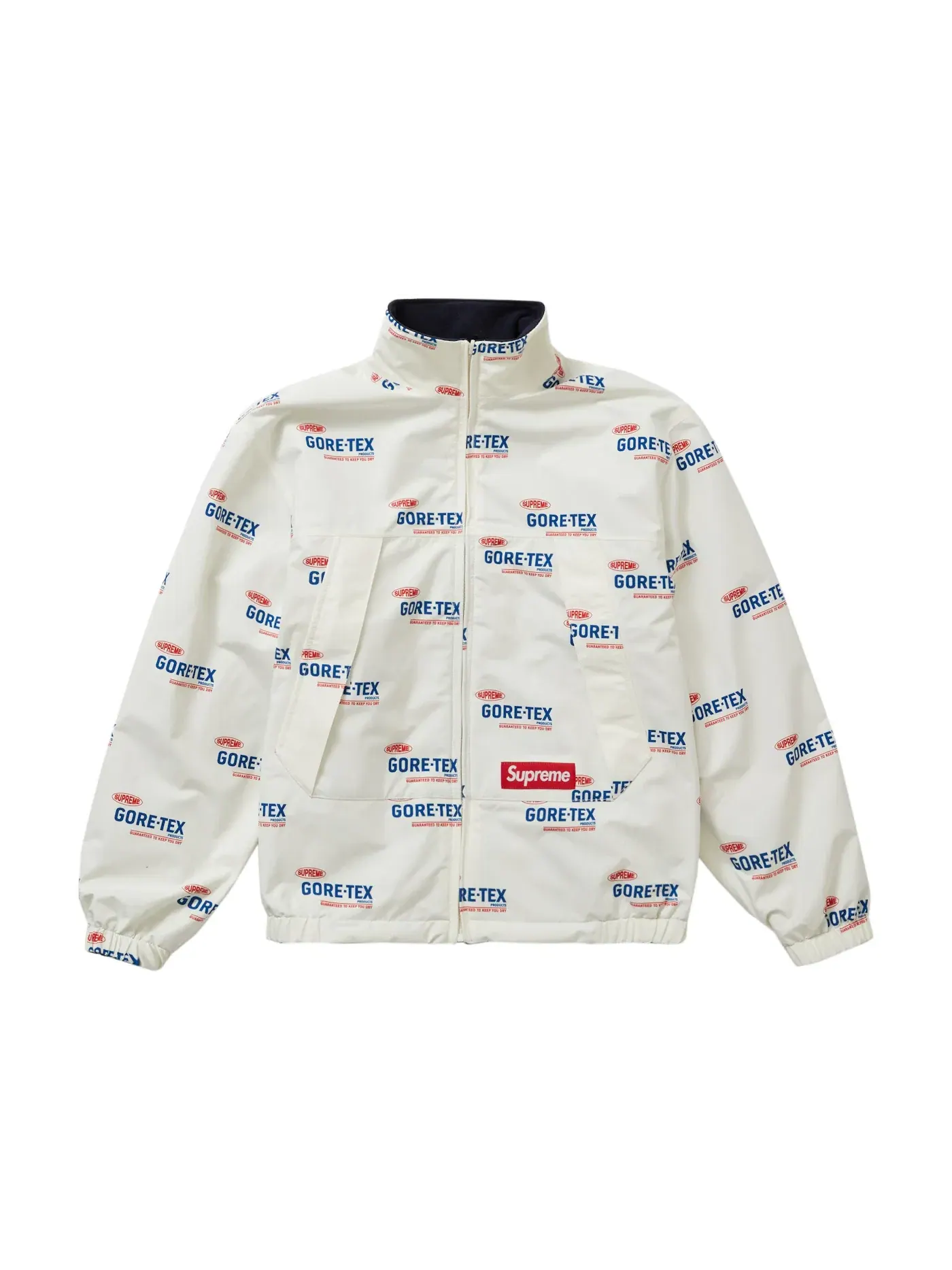 Мужская куртка с принтом Supreme GORE-TEX Reversible Polartec Lined Jacket, Natural Logos — изображение 1 из 3