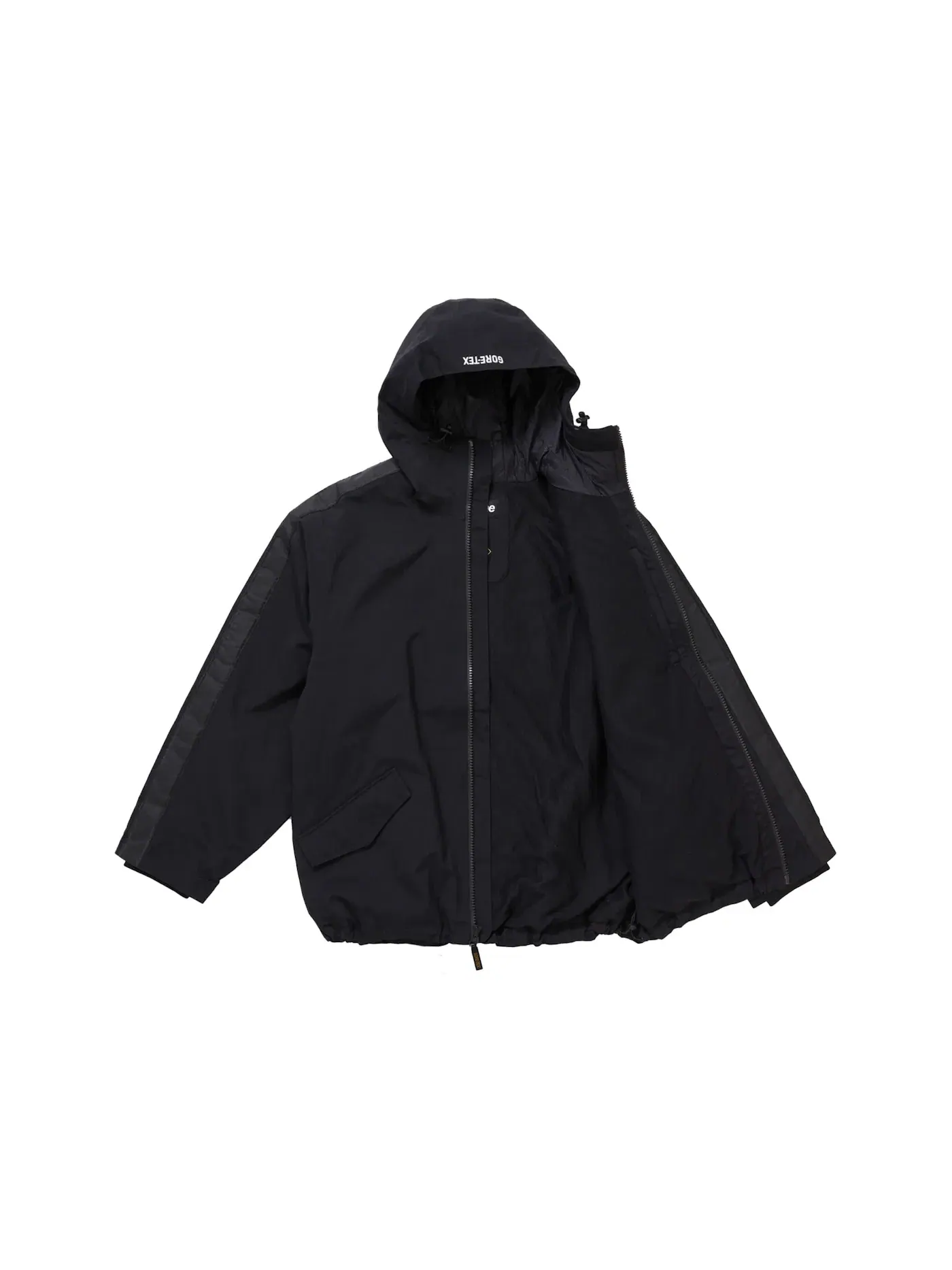 Мужская куртка с капюшоном и принтом Supreme GORE-TEX Stripe Hooded Jacket — изображение 2 из 3, черный