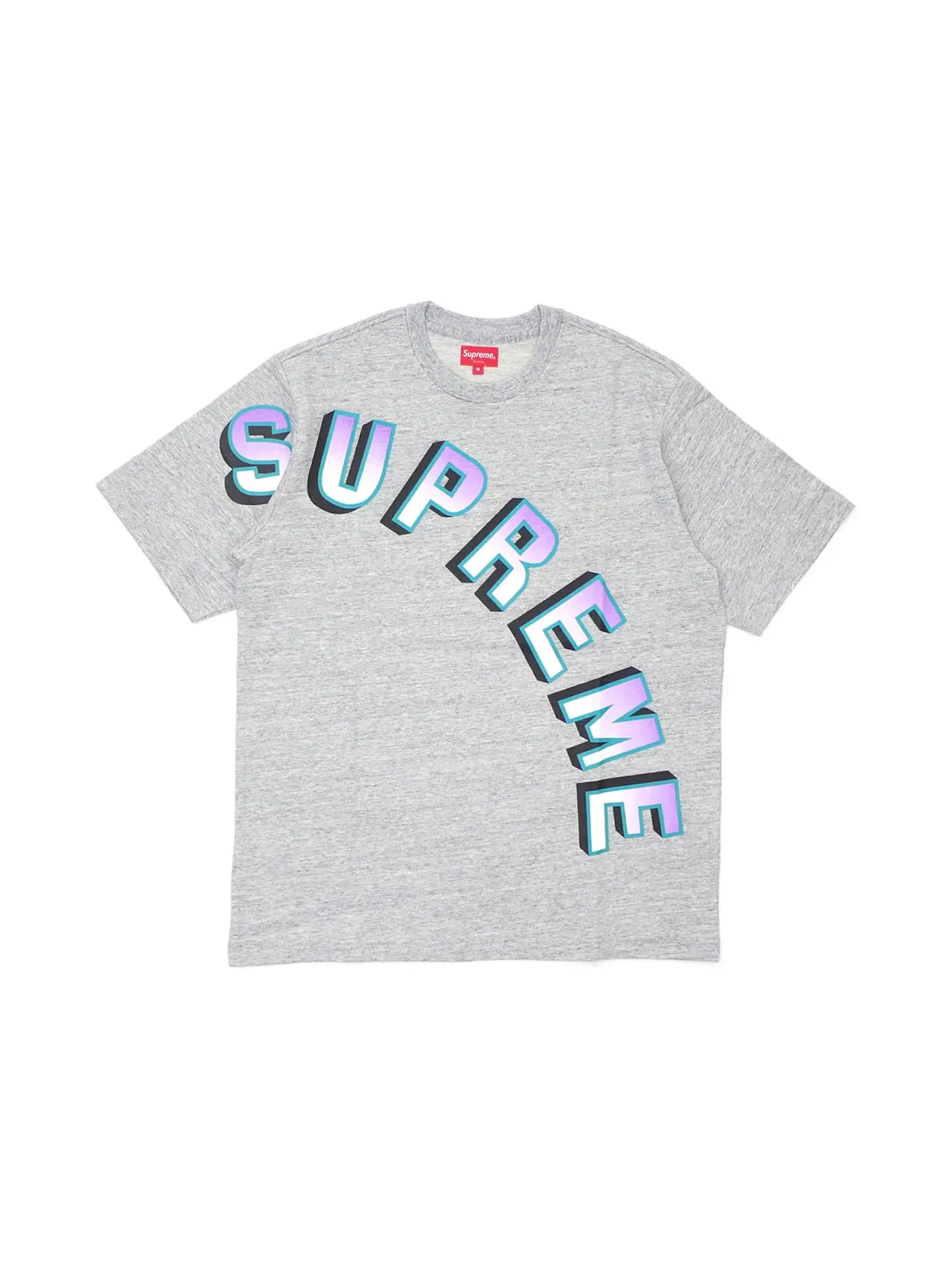 Мужская футболка с принтом Gradient Arc Supreme — изображение 1 из 1, серый